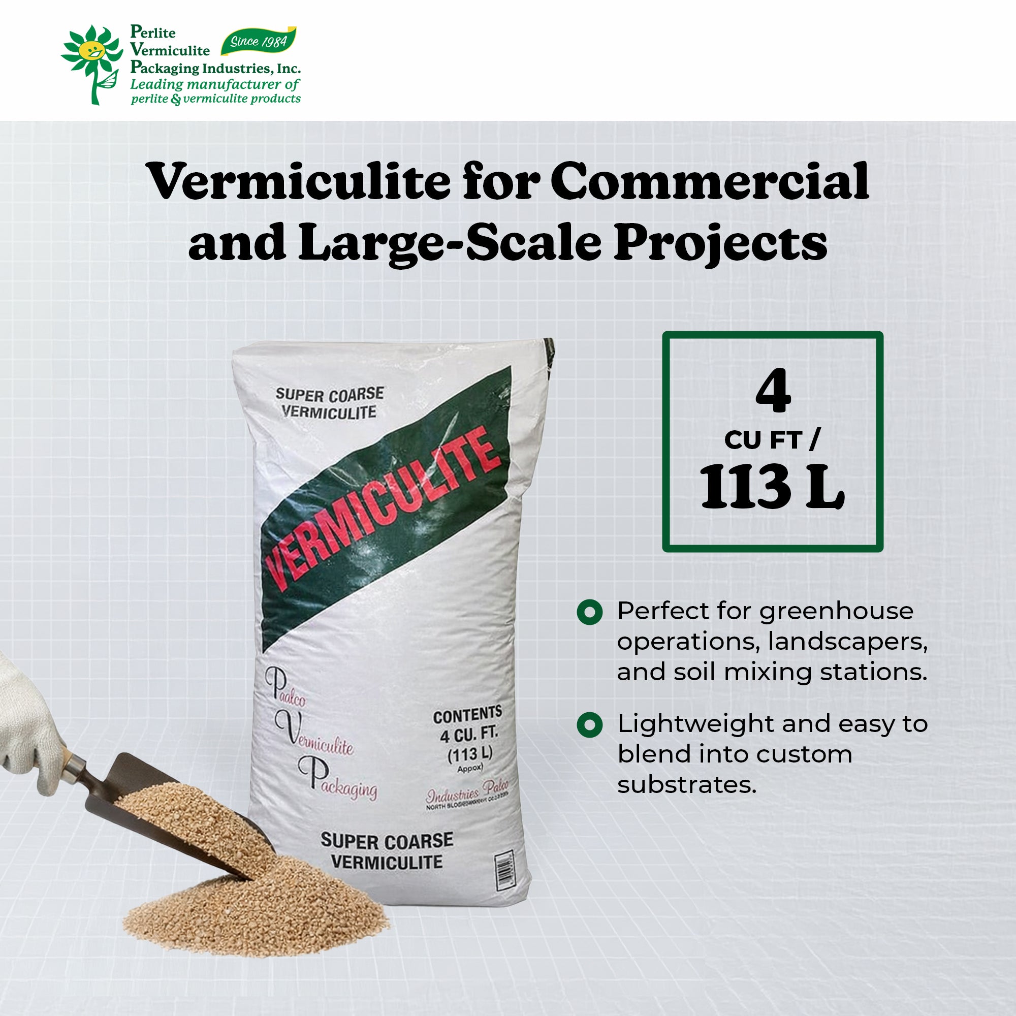 PVP Industries Super Coarse Vermiculite, Natural and Odorless Mix, 4 Cubic Feet - VMInnovations