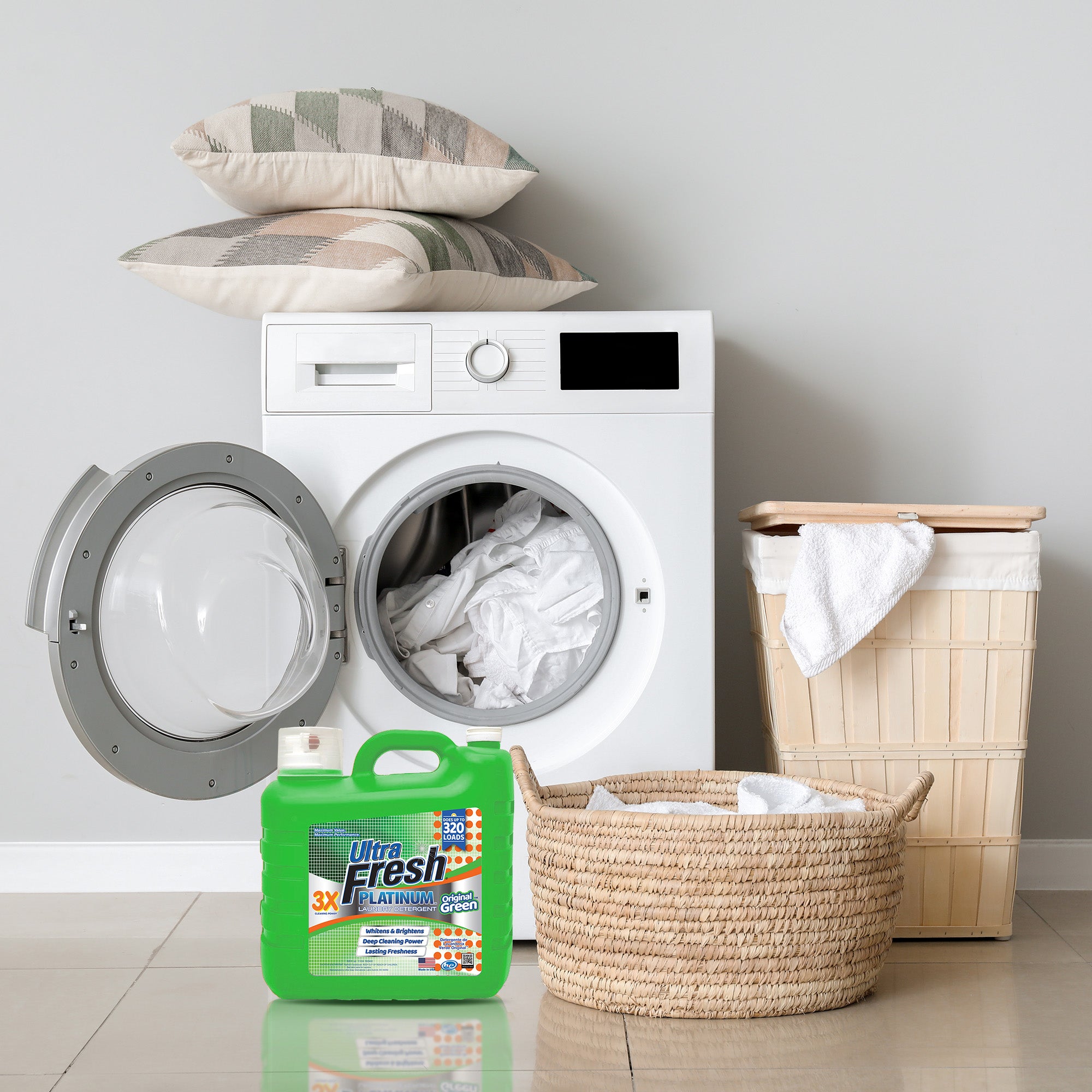 Ultra Fresh 2 Pack 3X Platinum Liquid Laundry Detergent 320 Load, Original Green - VMInnovations