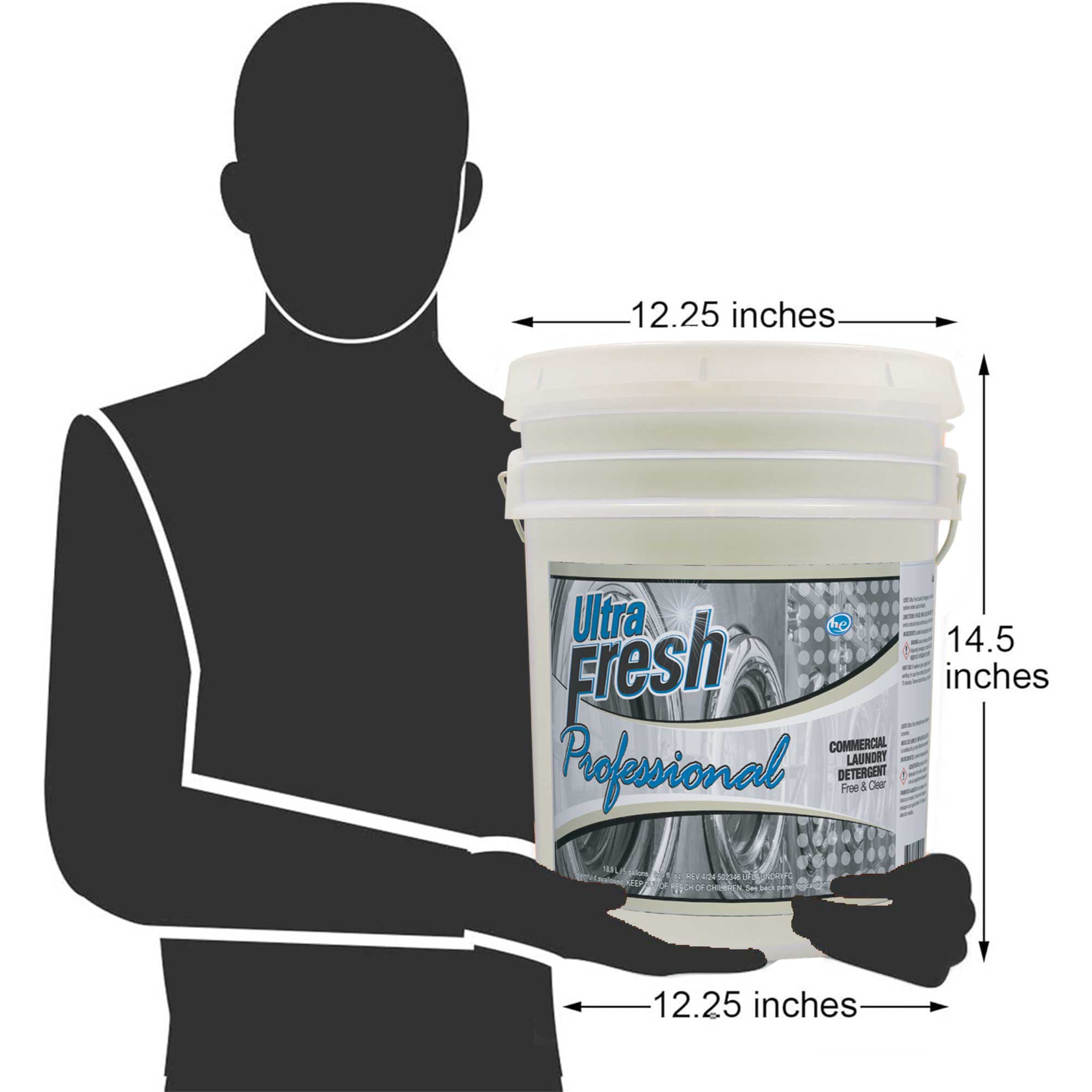Ultra Fresh® Professional™ Commercial Laundry Detergent Free/Clear, Pump, 5 Gal - VMInnovations