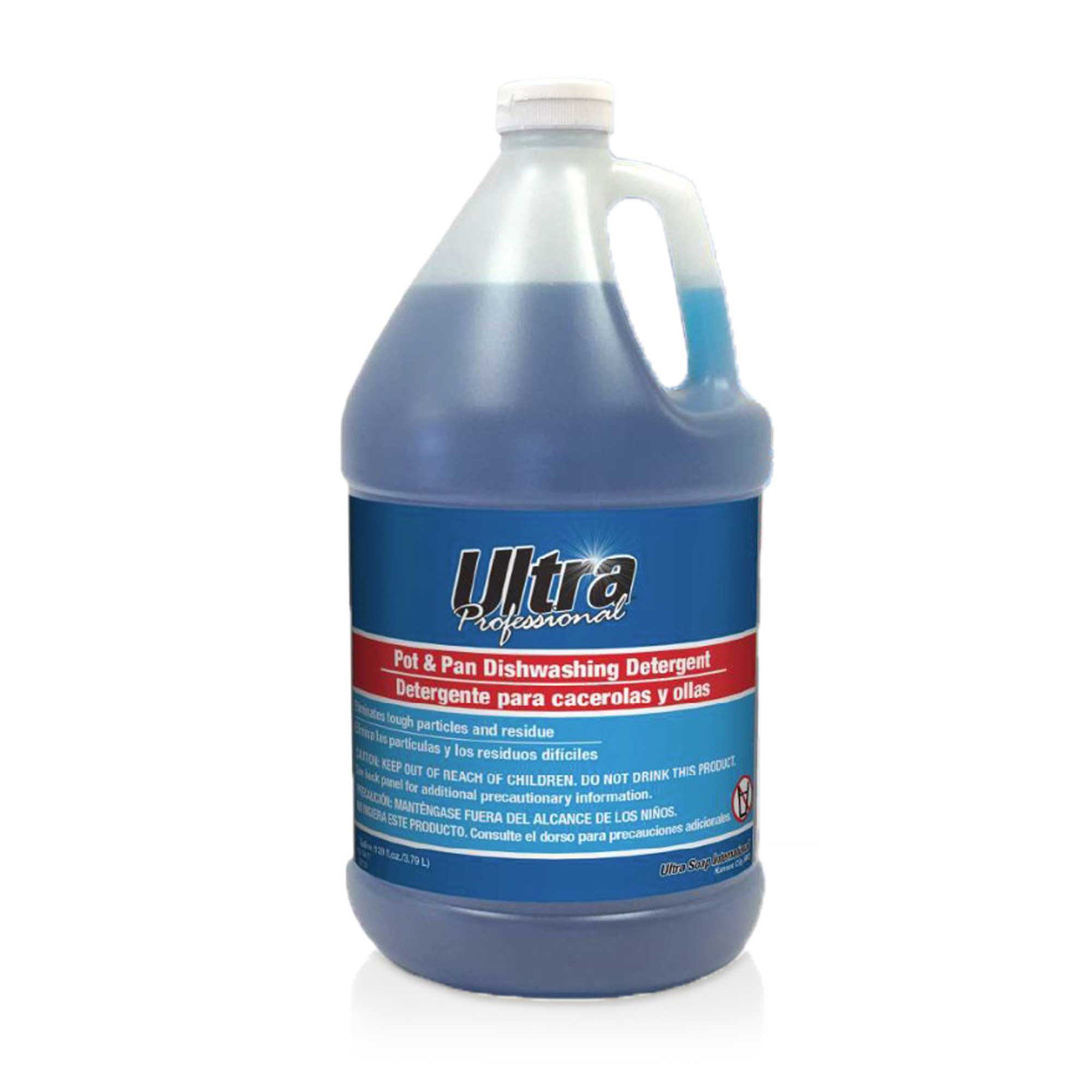 Ultra Professional™ 4 Pack 1 Gal Pots/Pans Dishwashing Detergent, Platinum, Blue - VMInnovations