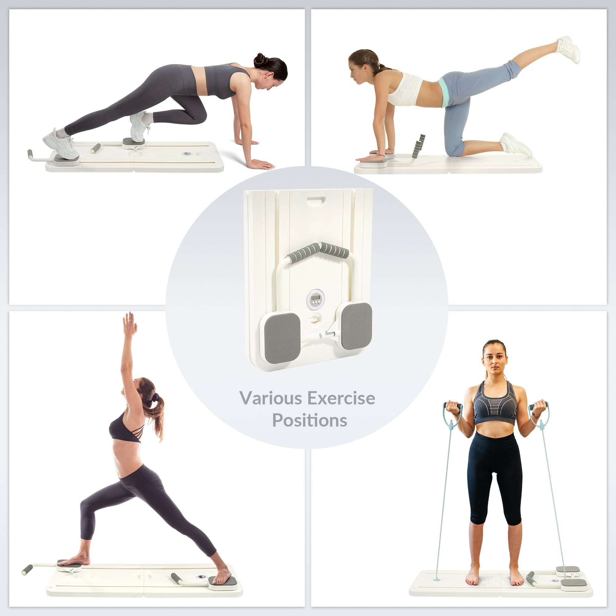 Fitvids 5 in 1 Multi Purpose Pilates Reformer Board Set & Core Trainer(Open Box) - VMInnovations