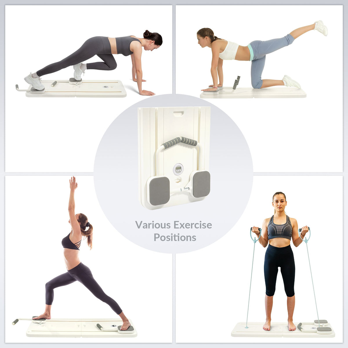 Fitvids 5 in 1 Multi Purpose Pilates Reformer Board Set & Core Trainer(Open Box) - VMInnovations
