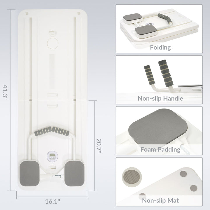 Fitvids 5 in 1 Multi Purpose Pilates Reformer Board Set and Core Trainer, White - VMInnovations