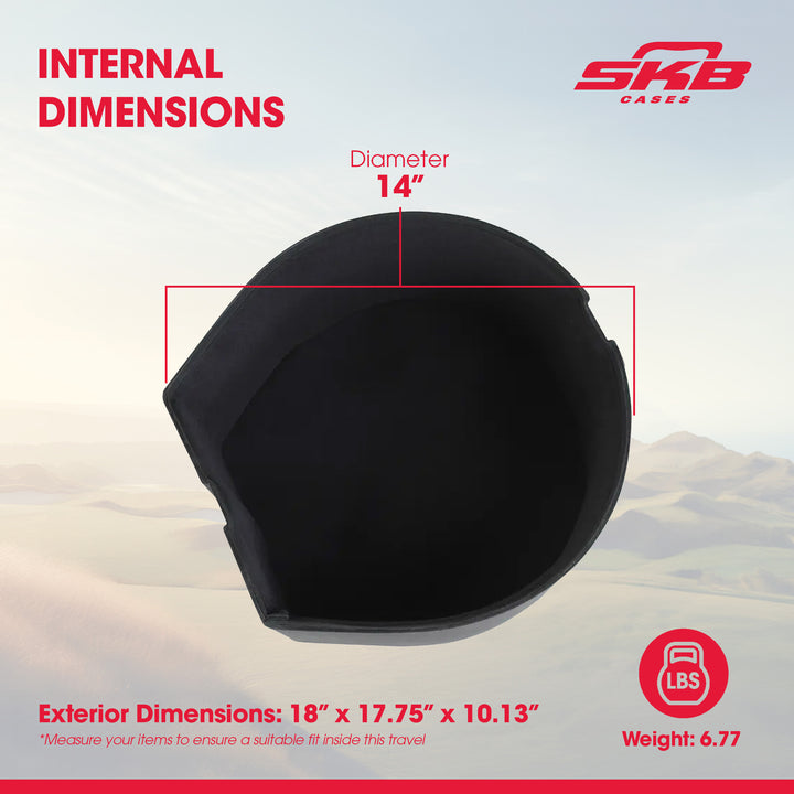 SKB Drum Case - Roto-Molded 6.5x14 Single Drum Protection with Padded Interior - VMInnovations