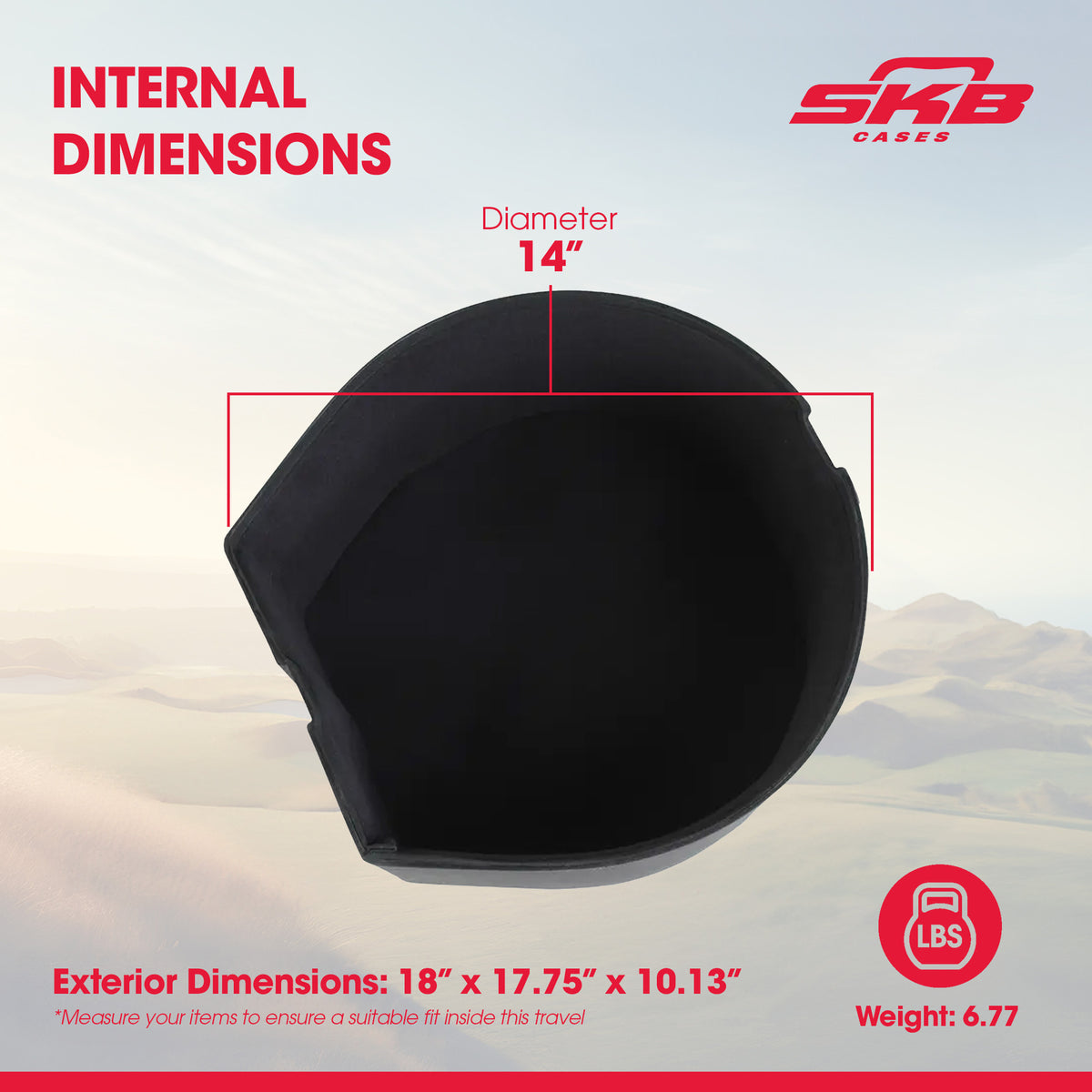 SKB Drum Case Roto/Molded 6.5x14 Single Drum Protection W Interior (Open Box)