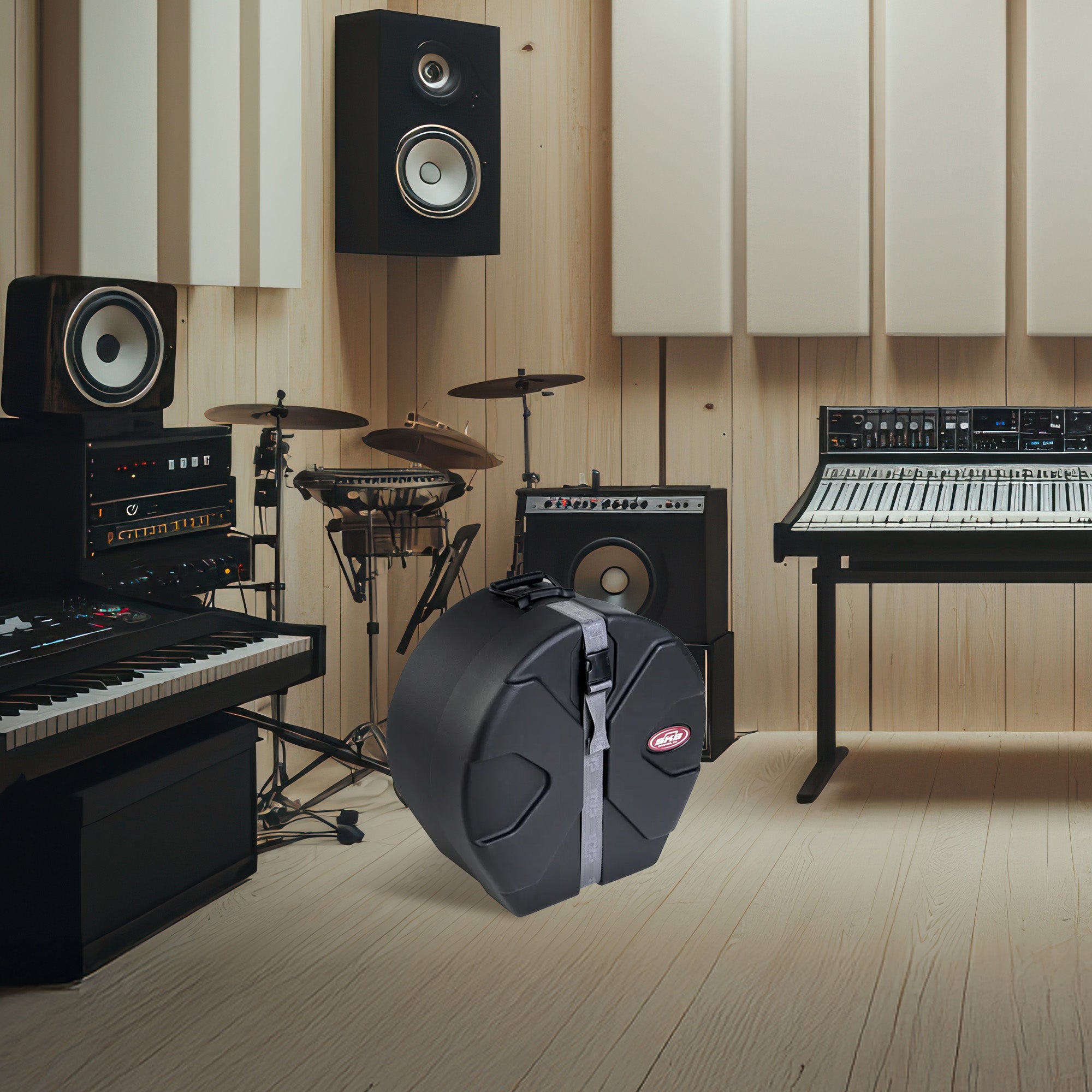 SKB Drum Case - Roto-Molded 6.5x14 Single Drum Protection with Padded Interior - VMInnovations
