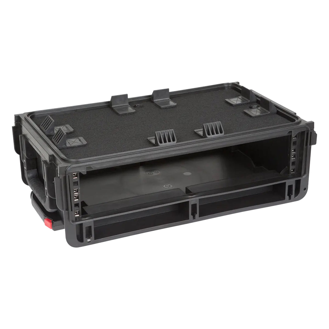 SKB 2U Studio Flyer Carry-on Rack Case with Laptop Surface, Waterproof, Black - VMInnovations