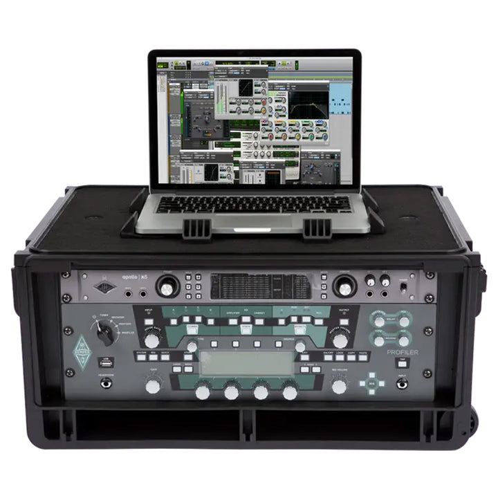 SKB Studio Flyer Rack Case 4U, Durable Injected Molded Mobile Studio Case, Black - VMInnovations