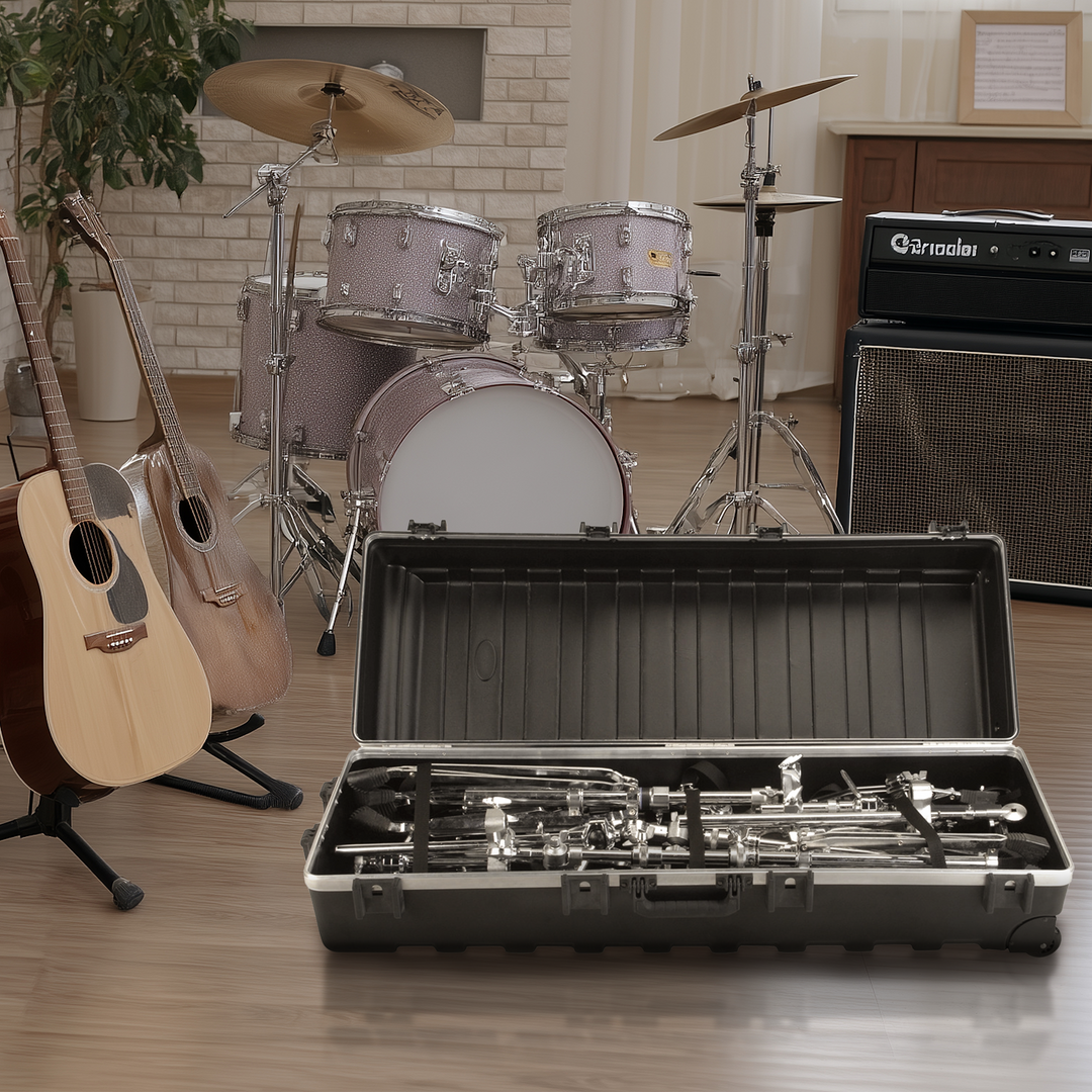 SKB ATA Large Stand Case, Wheels, Latches, Durable Equipment Transport, Black - VMInnovations