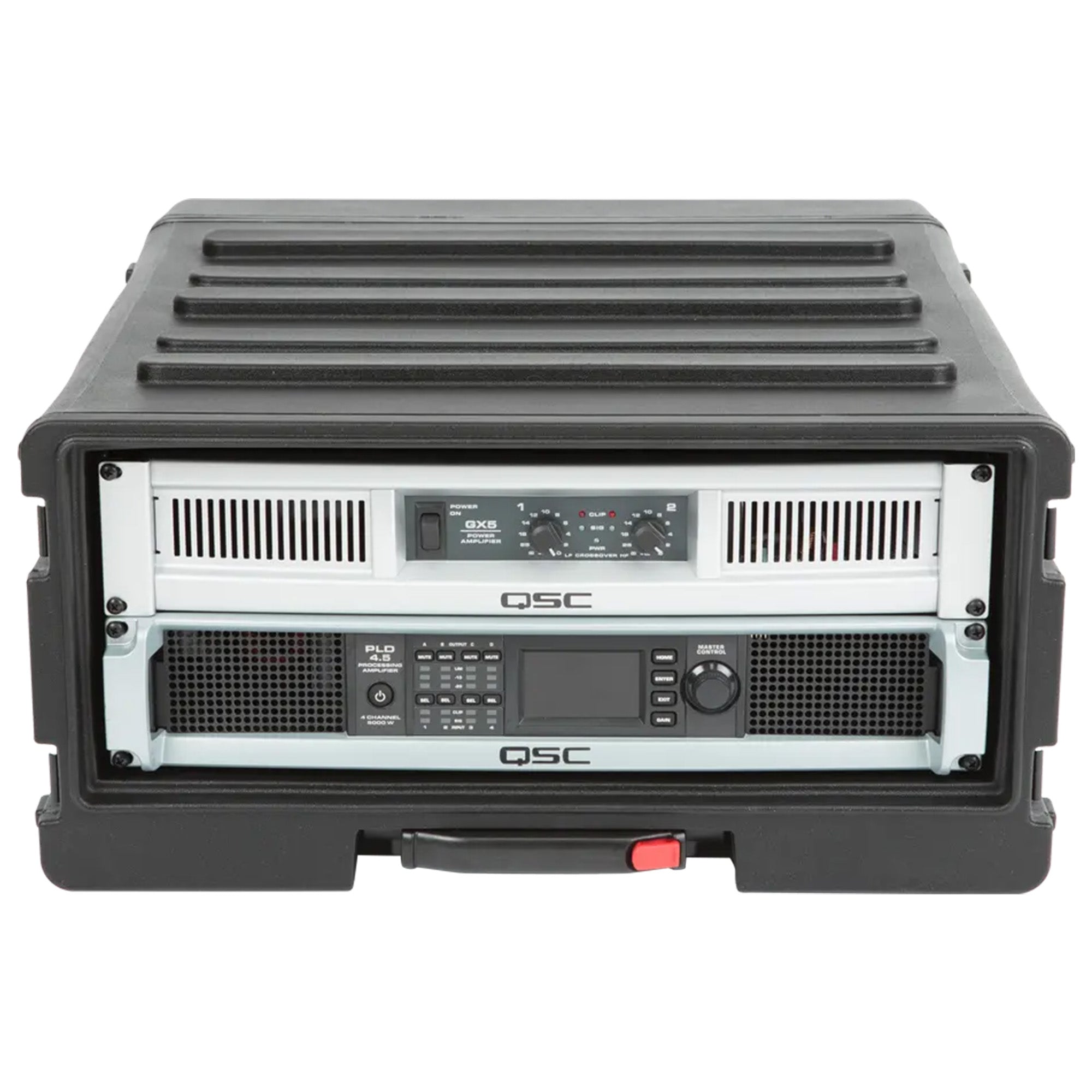 SKB 4U rSeries Rolling Rack Integrated Back Wheels 1-Touch Pull Handle(Open Box)