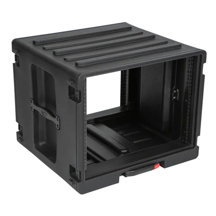 SKB 8U rSeries Rolling Rack with Integrated Back Wheels and 1-Touch Pull Handle - VMInnovations