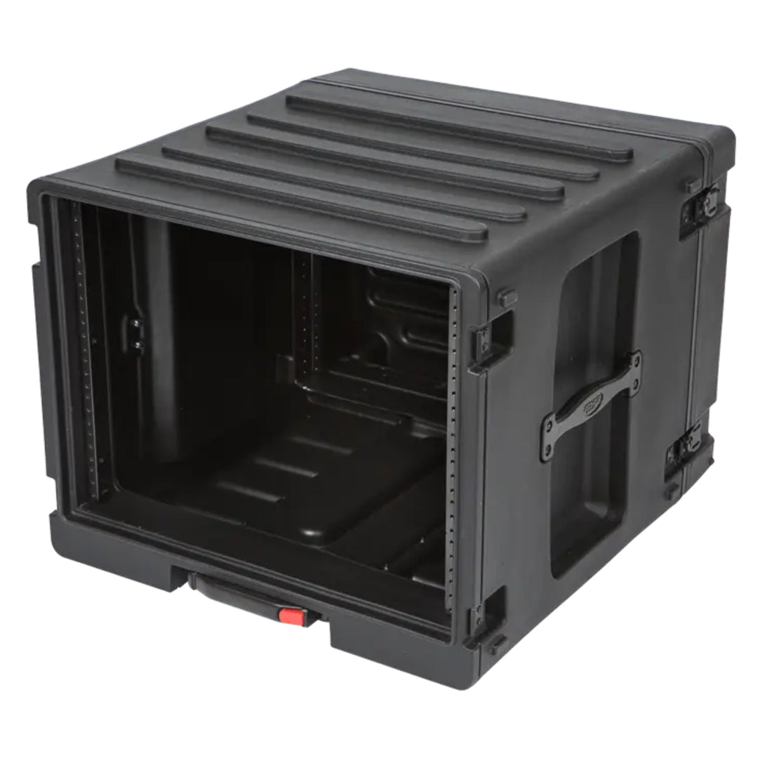 SKB 8U rSeries Rolling Rack with Integrated Back Wheels and 1-Touch Pull Handle - VMInnovations