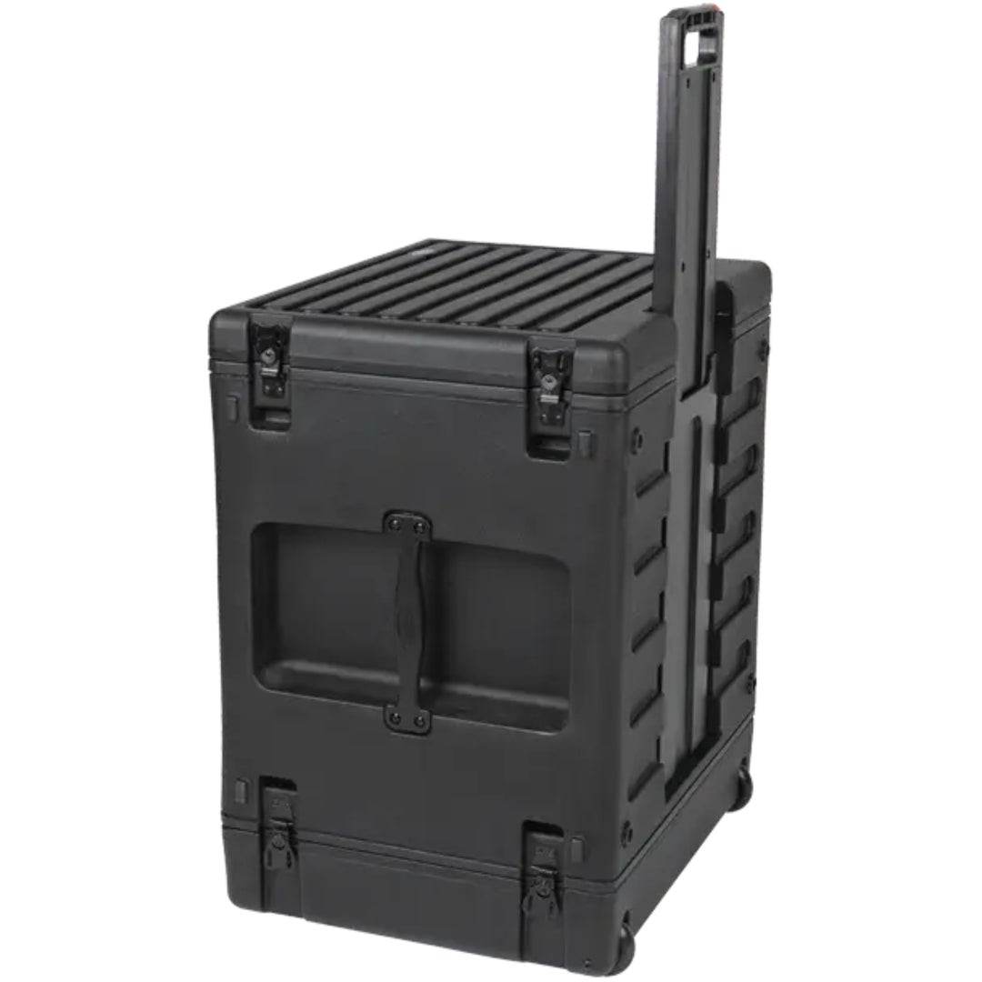 SKB 8U rSeries Rolling Rack with Integrated Back Wheels and 1-Touch Pull Handle - VMInnovations
