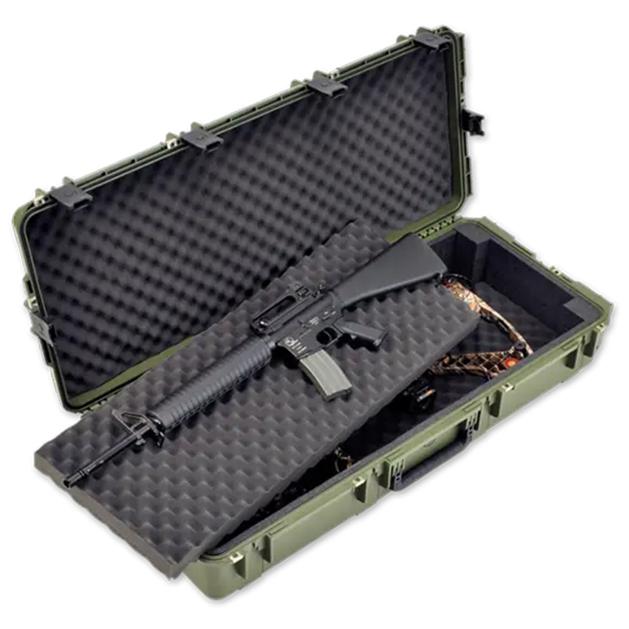 SKB Cases Waterproof Double Bow/Short Rifle Case Durable Protection, Olive Green - VMInnovations
