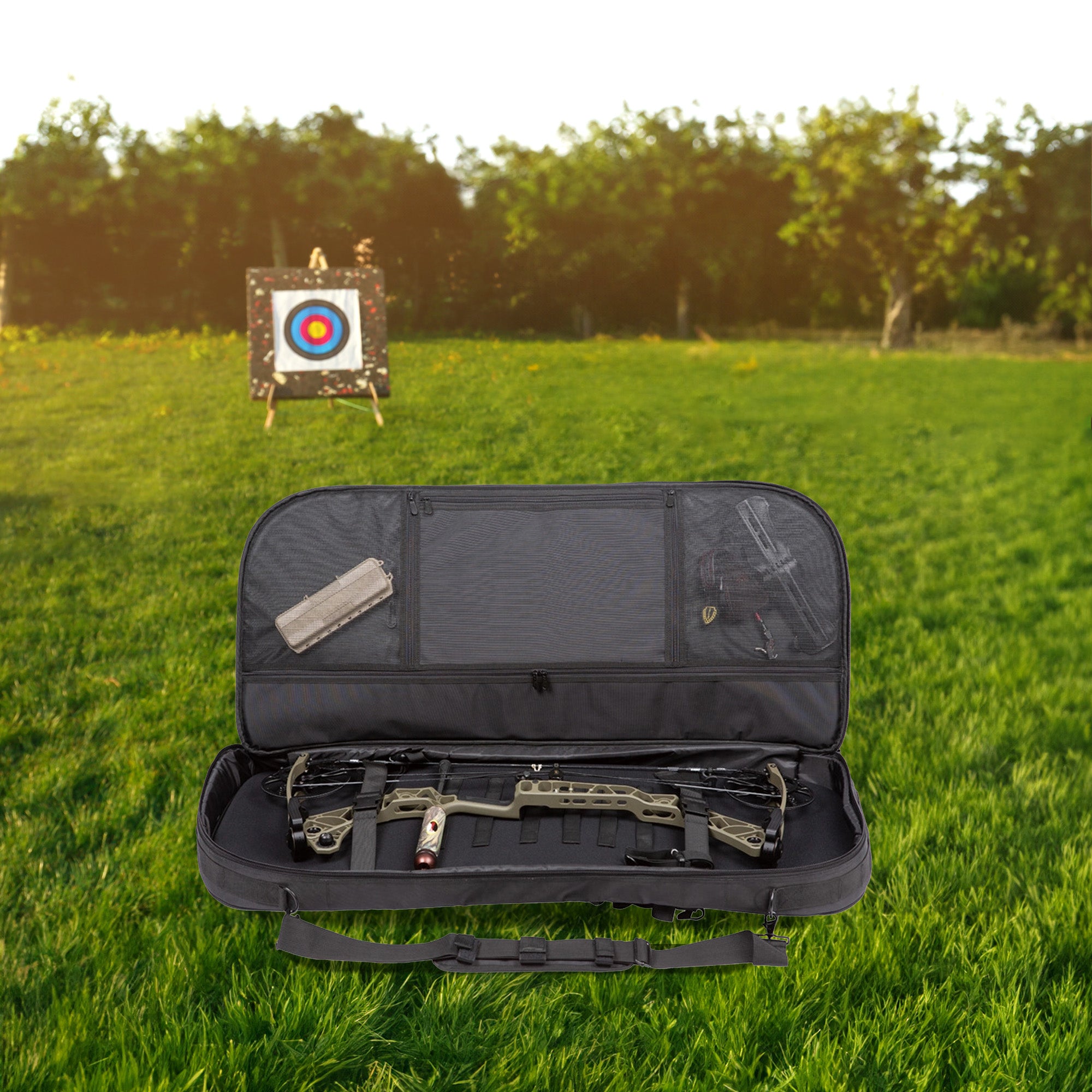 SKB Archery Bag and Backpack Combo with Pockets, Fits Bows Up to 42 Inches Long - VMInnovations