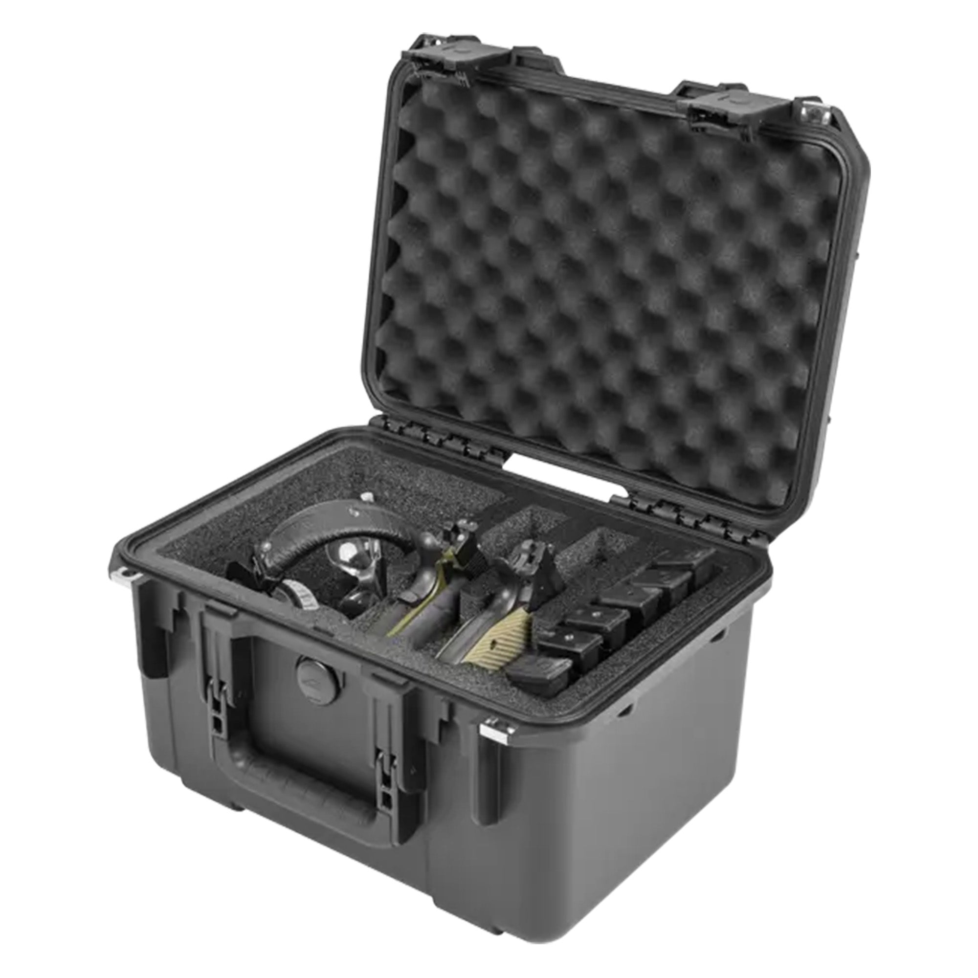 SKB Multi Hand Gun Case, 2 Gun Capacity, Custom Foam Interior, Waterproof, Black - VMInnovations