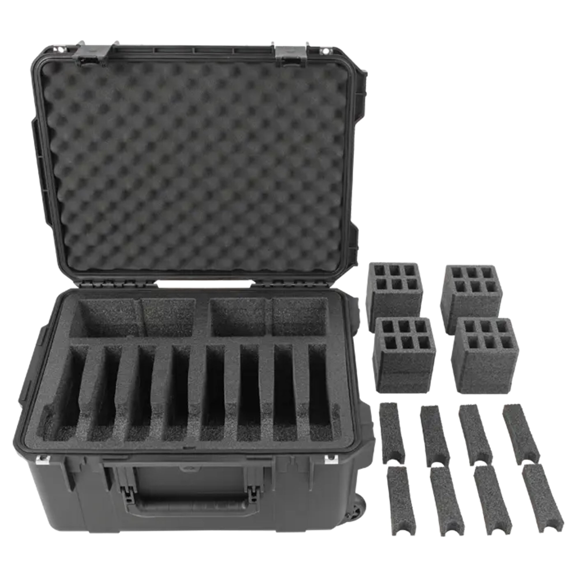 SKB Multi Hand Gun Case, 8 Gun Capacity, Custom Foam Interior, Waterproof, Black - VMInnovations