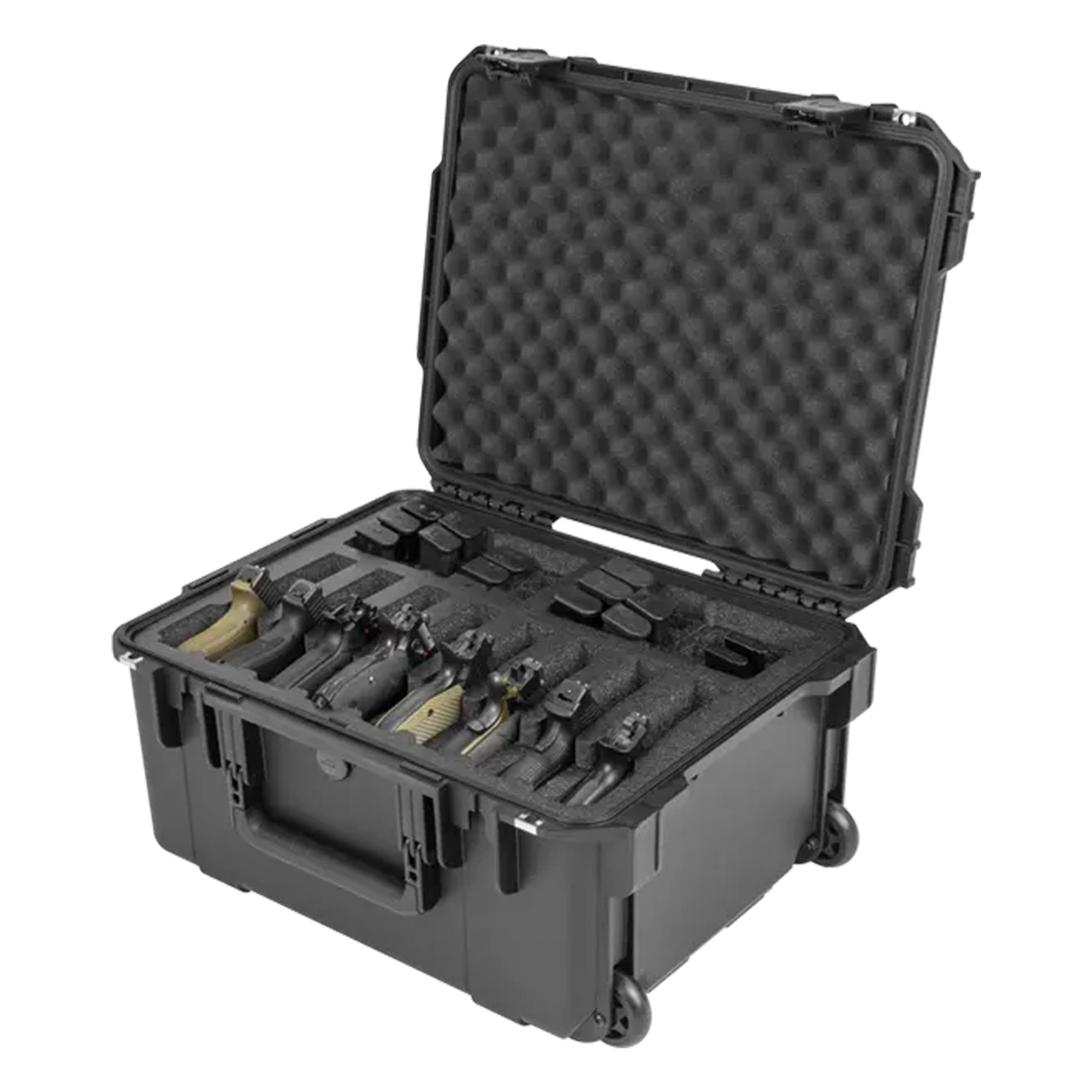 SKB Multi Hand Gun Case, 8 Gun Capacity, Custom Foam Interior, Waterproof, Black - VMInnovations