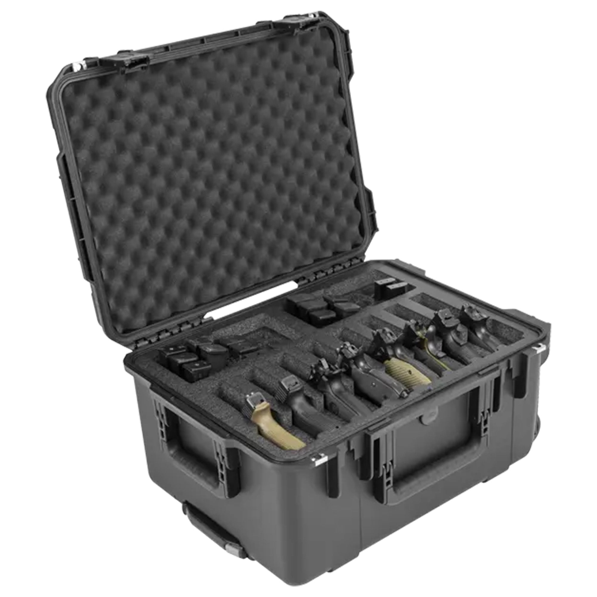 SKB Multi Hand Gun Case, 8 Gun Capacity, Custom Foam Interior, Waterproof, Black - VMInnovations