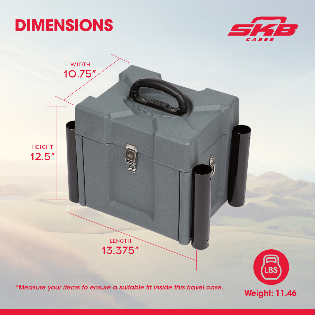 SKB Medium Tackle Box, 4 Drawers with Dividers and 2 Soft Exterior Pockets, Gray