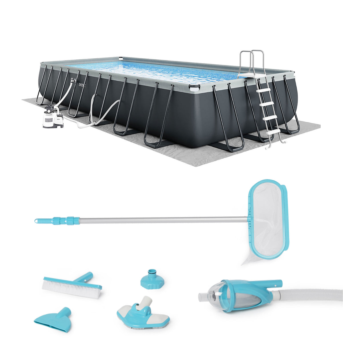 Intex 24'x12'x52" Ultra XTR Pool Set w/Combo System & 2 Maintenance Kits