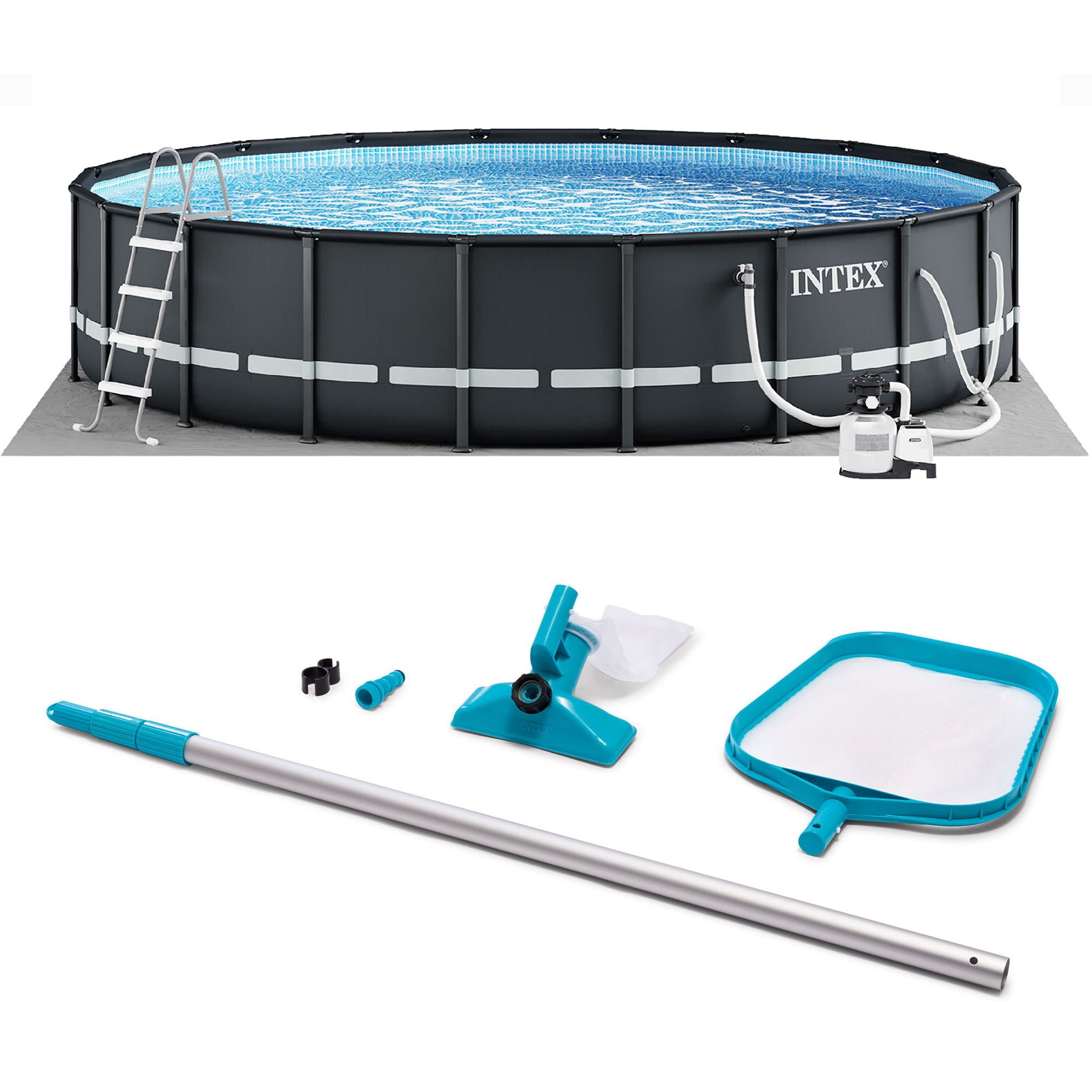Intex 26'x52" Ultra XTR Frame Round Above Ground Pool Set & Maintenance Pool Kit