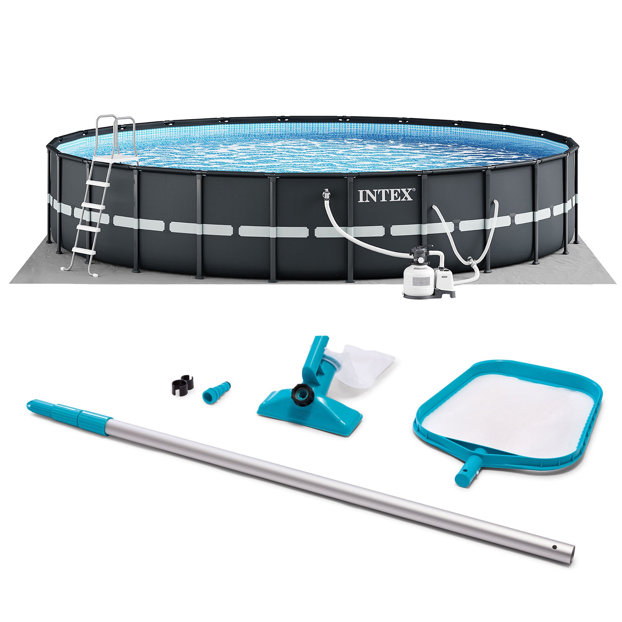 Intex 24'x52" Ultra XTR Frame Round Above Ground Pool Set & Maintenance Pool Kit