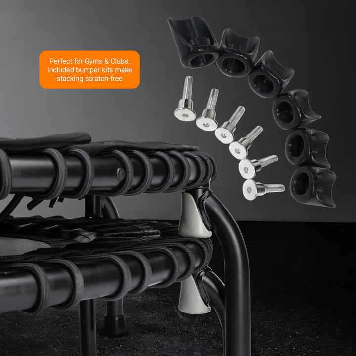 JumpSport 44 Inch PRO Workout Rebounder for Adults 44" Fitness Trampoline, Black - VMInnovations