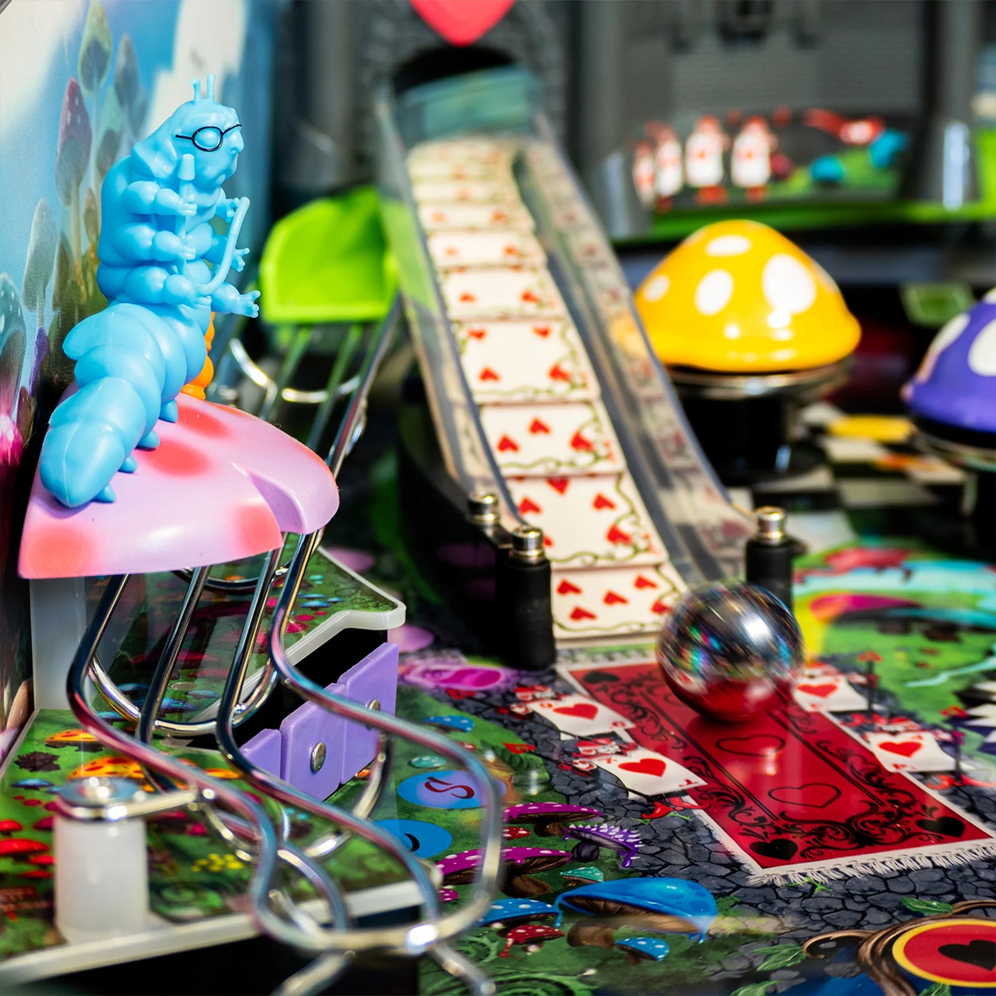 Wonderland Amusements Alice Goes to Wonderland Pinball Machine with LED Lighting - VMInnovations