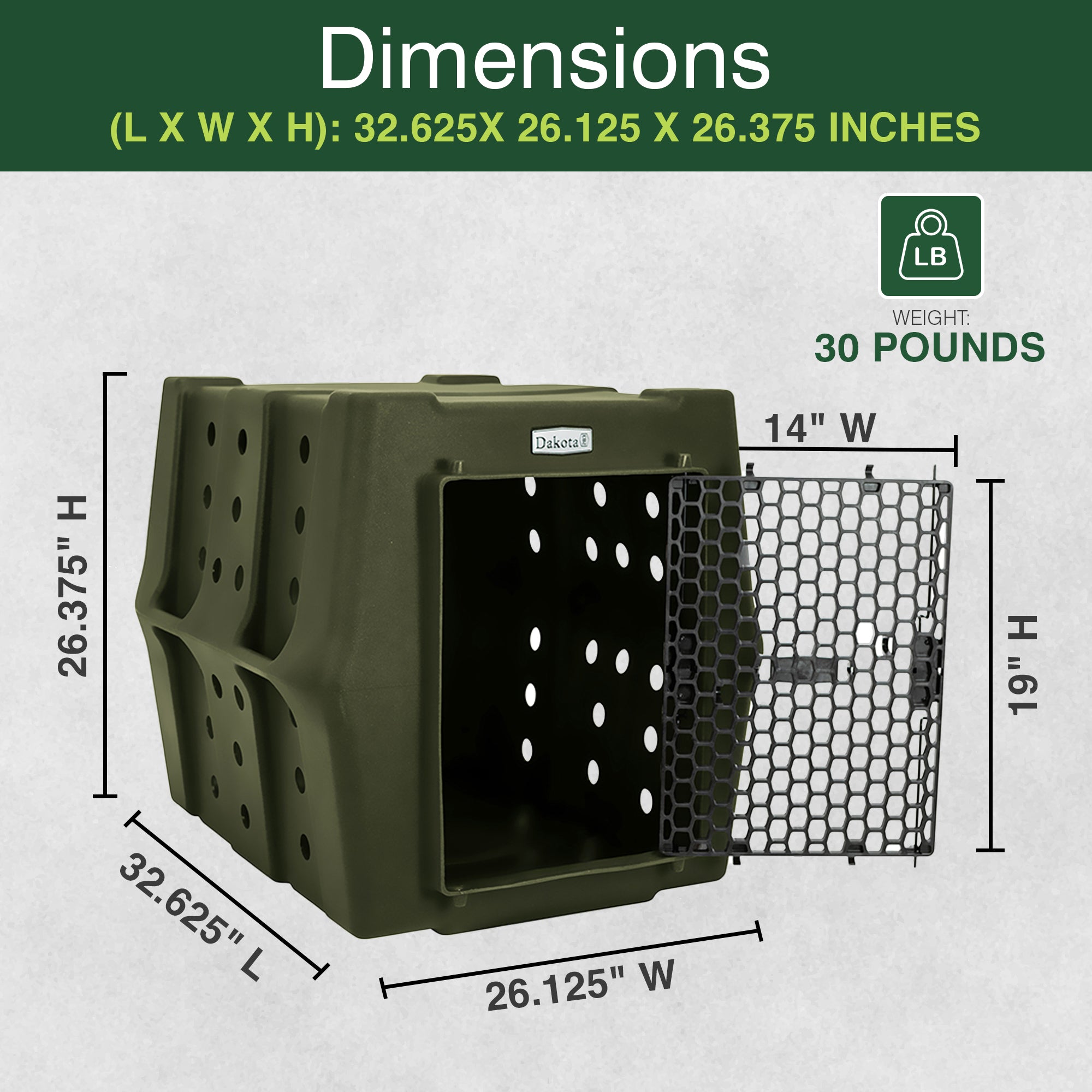Dakota 283 Canine Rough and Tough Economy Pet Kennel, Intermediate (Open Box) - VMInnovations