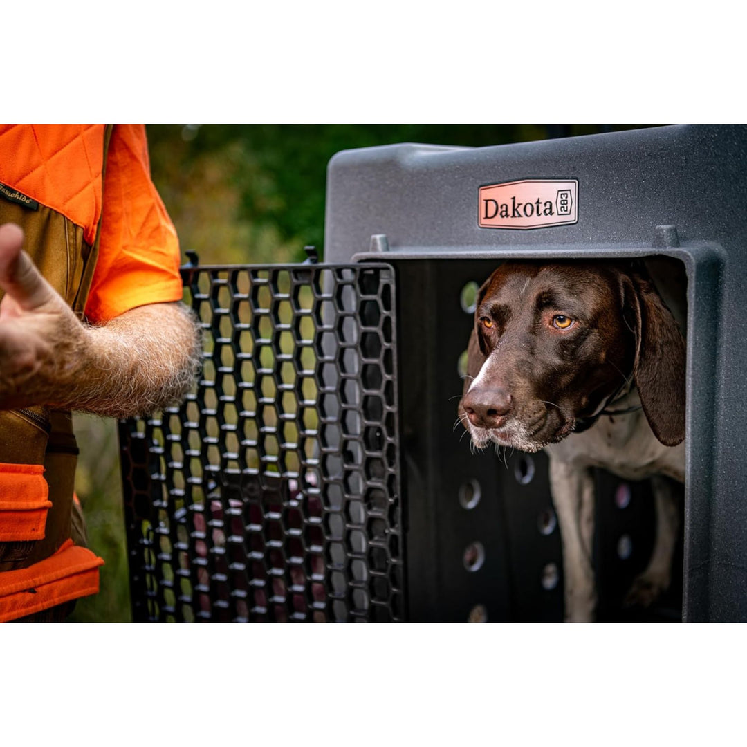 Dakota 283 Canine Rough and Tough Economy Pet Kennel, Large, Dark Granite - VMInnovations