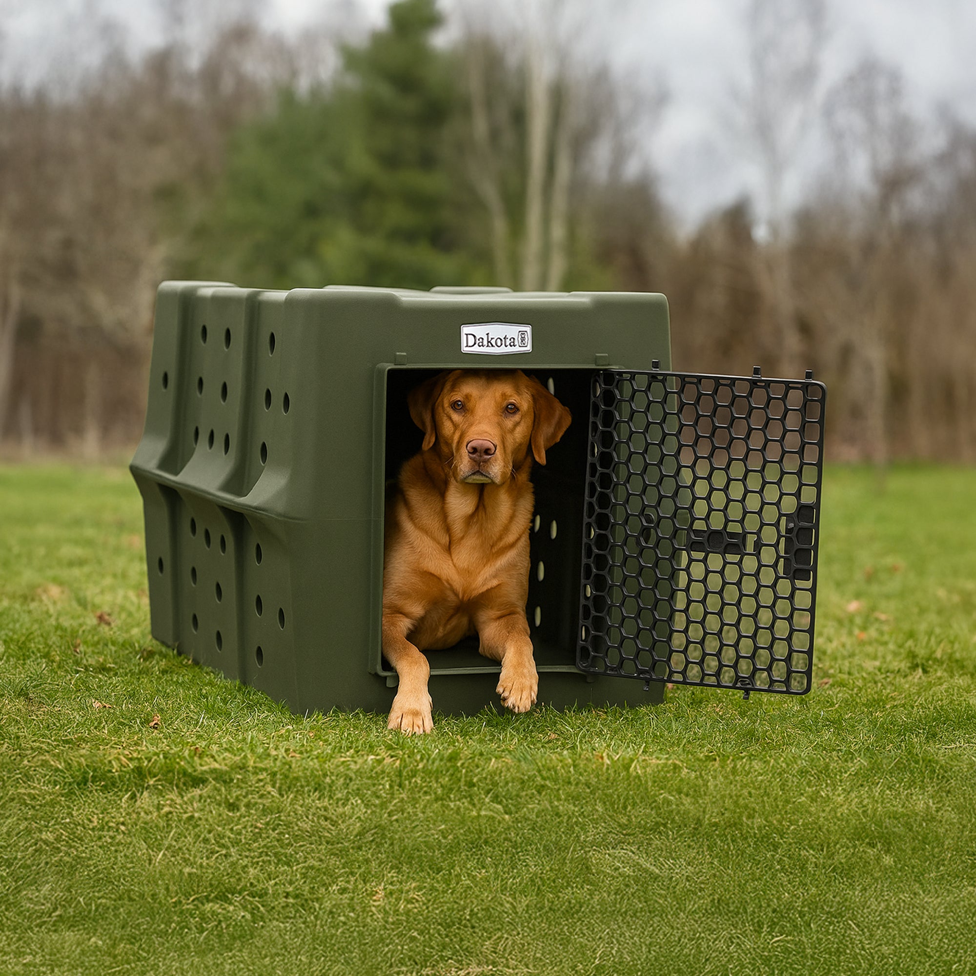 Dakota 283 Canine Rough and Tough Economy Kennel, Pet Crate, Large, Olive (Used) - VMInnovations