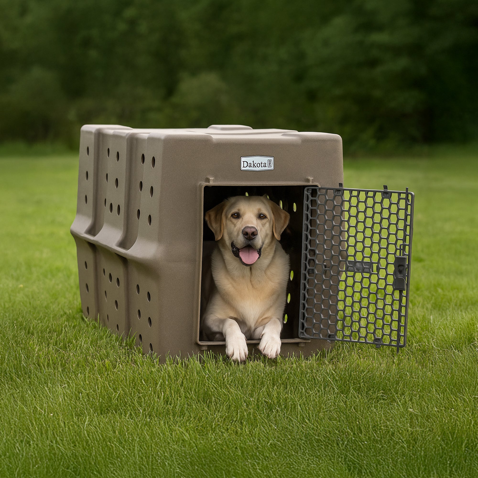 Dakota 283 Canine Rough and Tough Economy Pet Kennel, Coyote Granite (Open Box) - VMInnovations