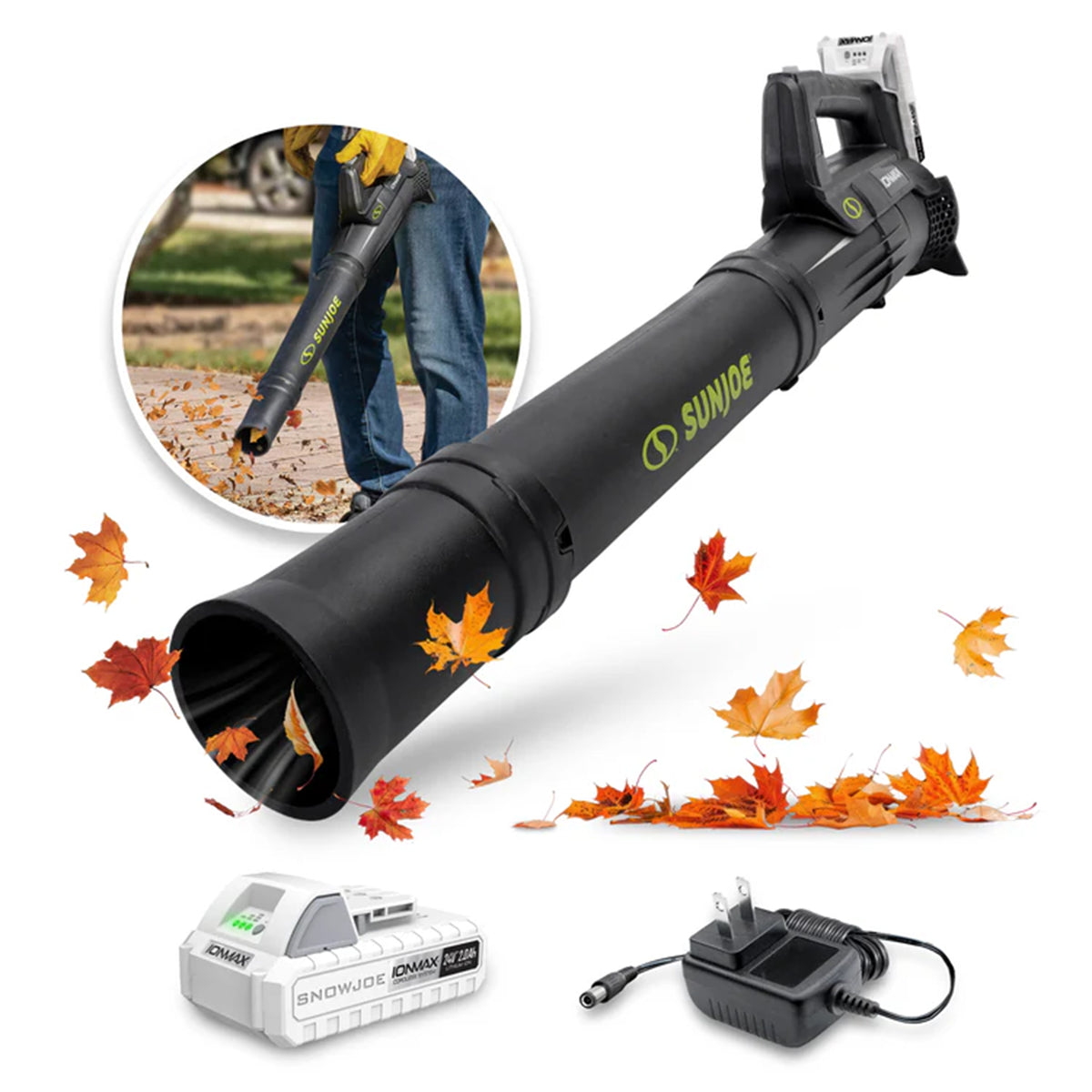 Sun Joe IONMAX Cordless Leaf Blower, Grass and Hedge Trimmer Kit, 24V-GT4MAX-LTE