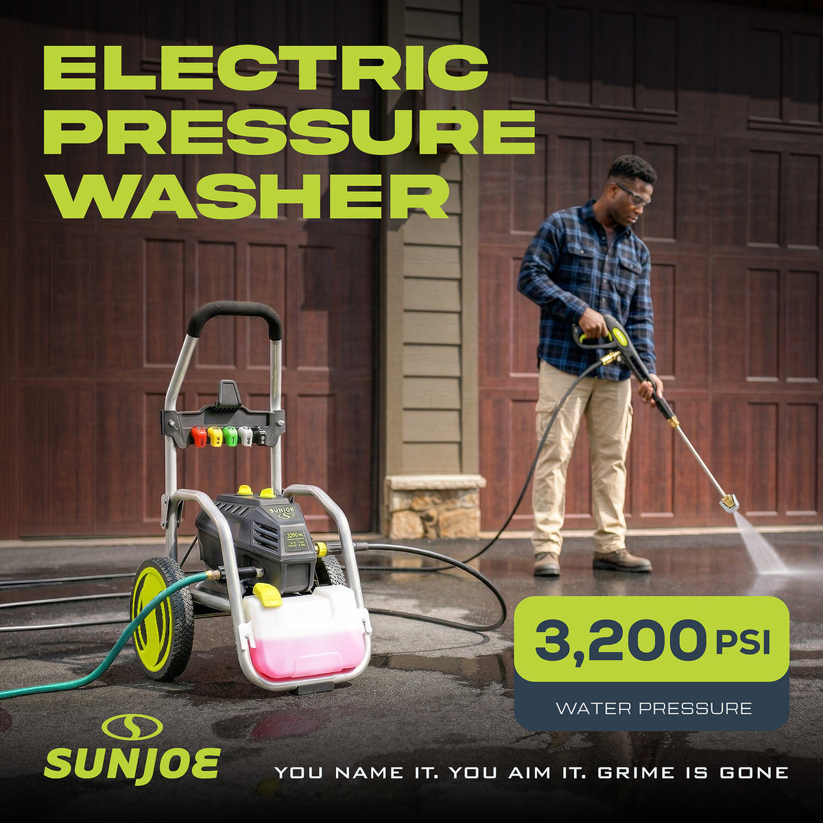 Sun Joe Electric Pressure Washer, Power Tool with 5 Quick Connect Tips, SPX4800