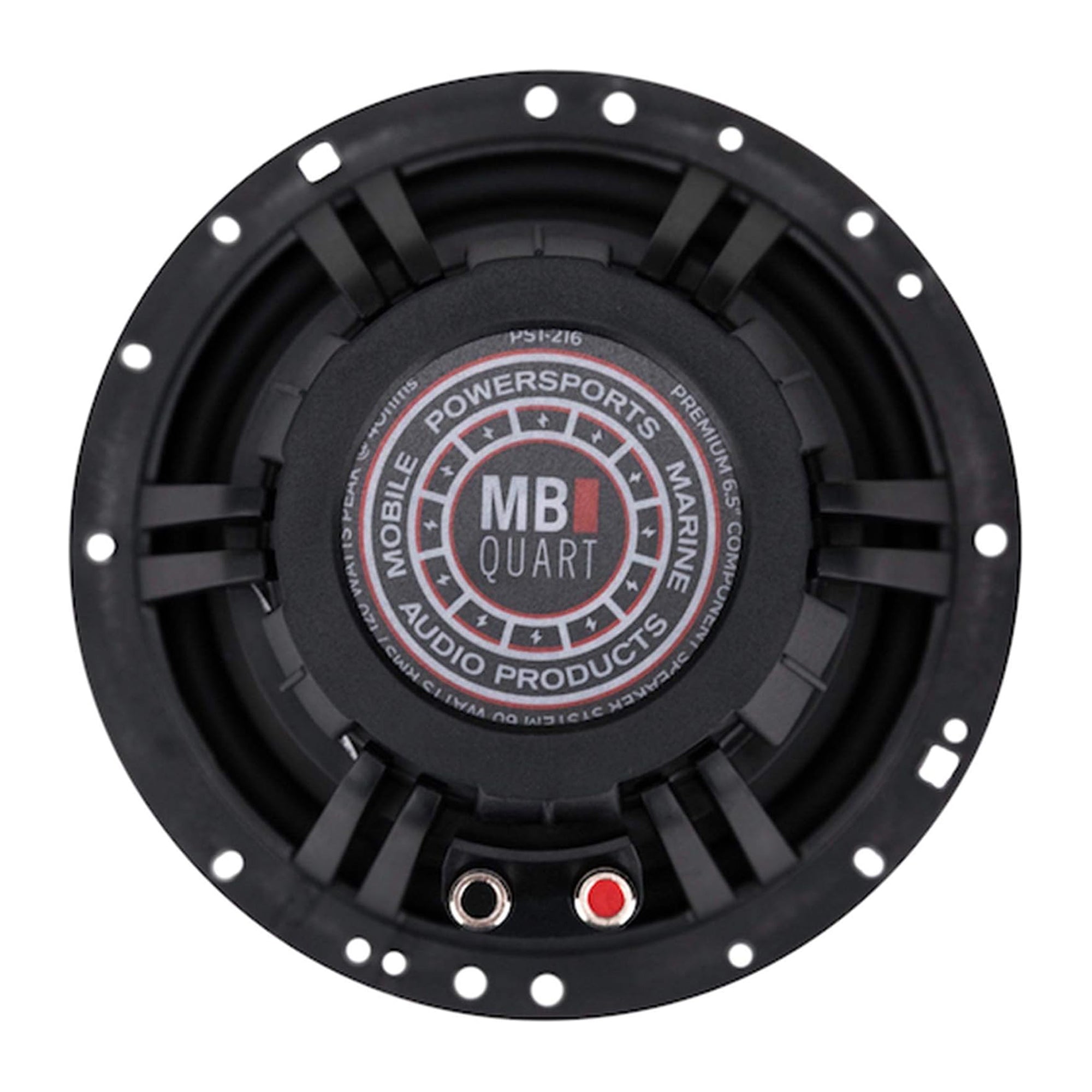 MB Quart PS1-216 Premium 6.5 Inch Car Speakers, 240 Watts, 2 Way, Black/Red