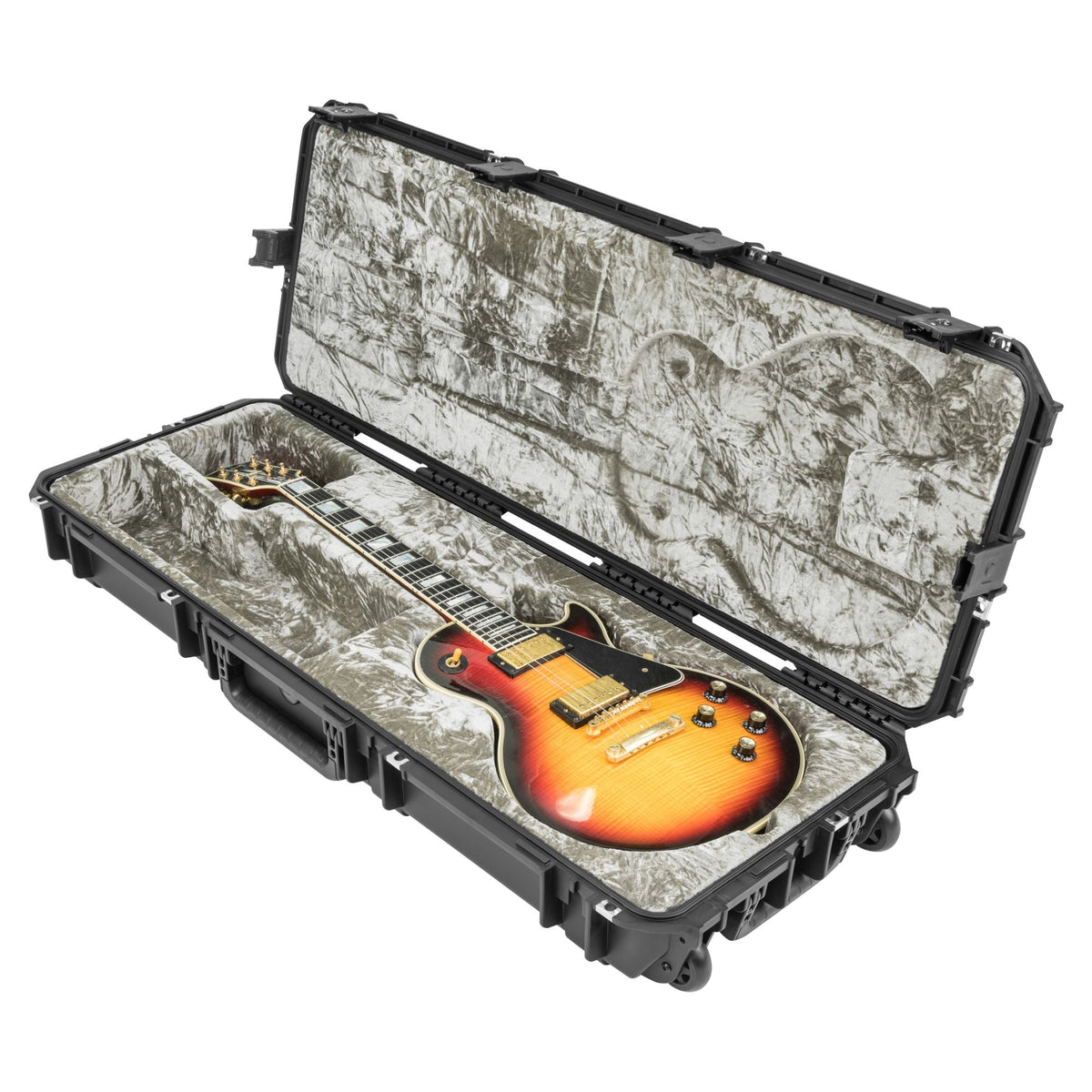 SKB Les Paul Guitar Hard Case w/Plush Interior, TSA Latches & Wheels (Open Box) - VMInnovations