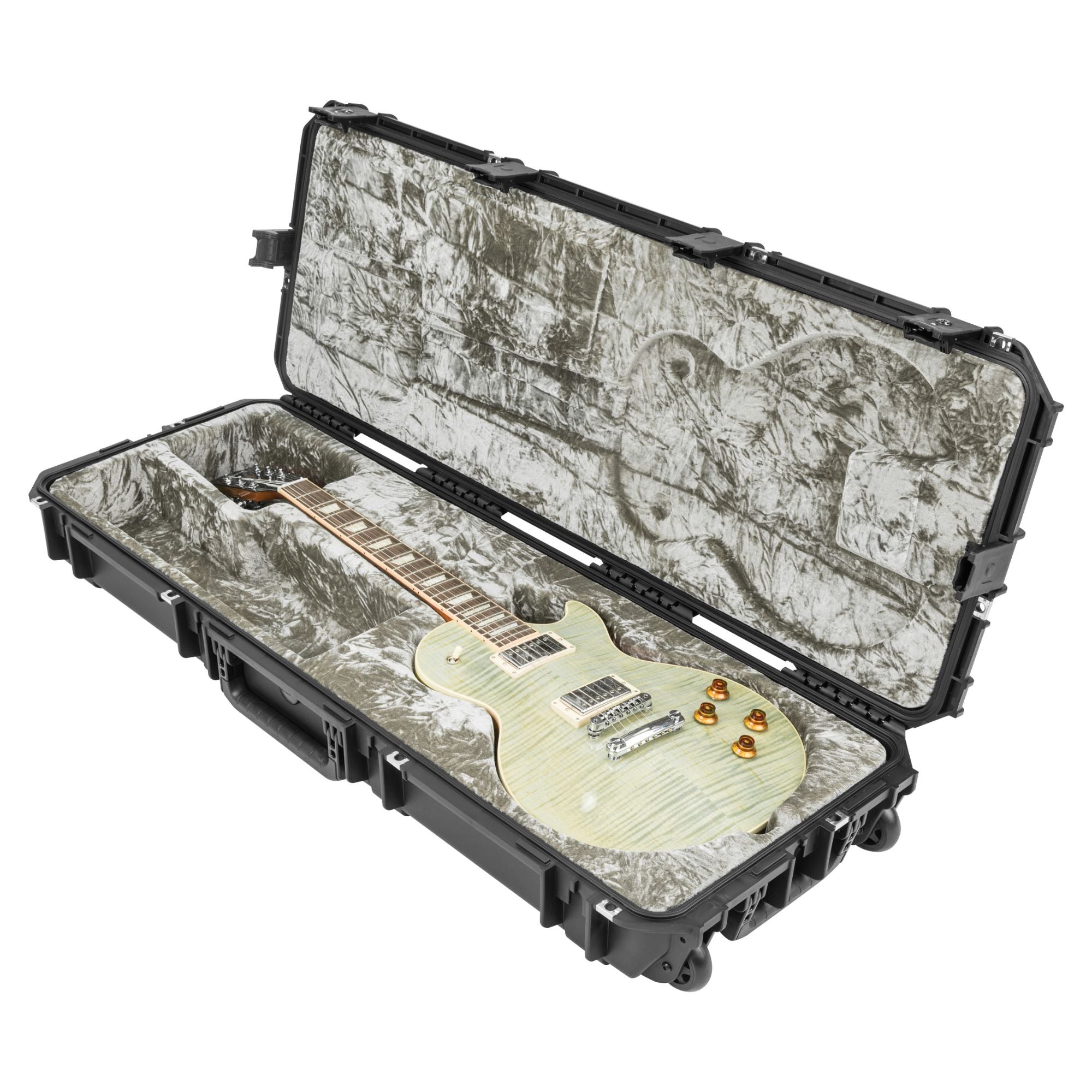 SKB Les Paul Guitar Hard Case w/Plush Interior, TSA Latches & Wheels (Open Box) - VMInnovations