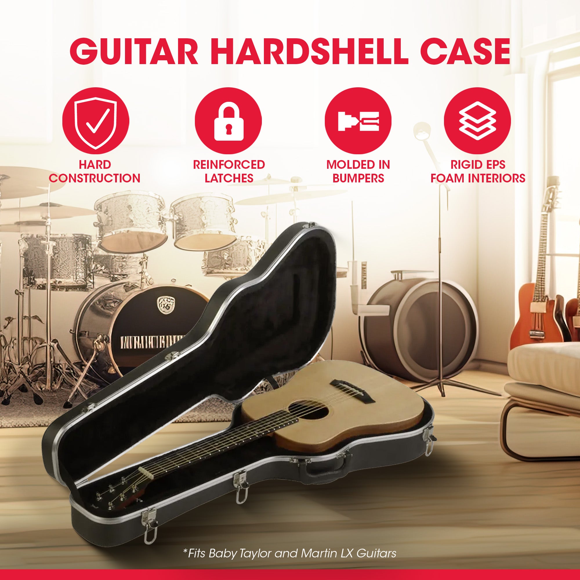 SKB cases Hardshell Guitar Travel Case for Baby Taylor/Martin LXModels(Open Box) - VMInnovations