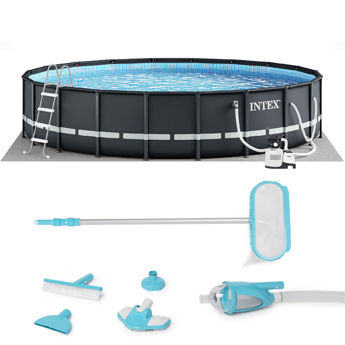 Intex 20' x 48" Ultra XTR Frame Pool Set with Sand Pump & Deluxe Maintenance Kit
