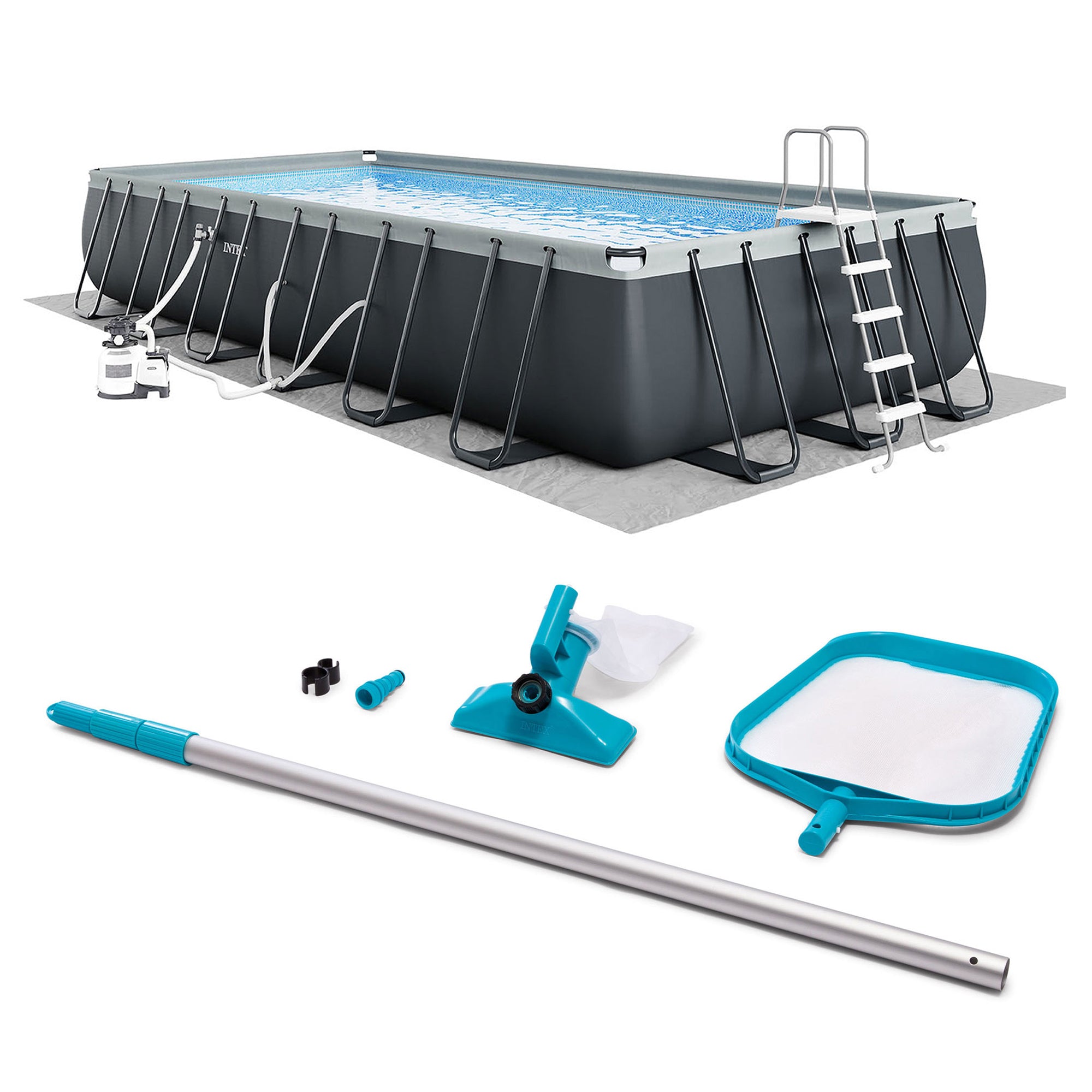 Intex 24' x 12' x 52" Ultra XTR Pool Set with Sand Pump and Maintenance Pool Kit