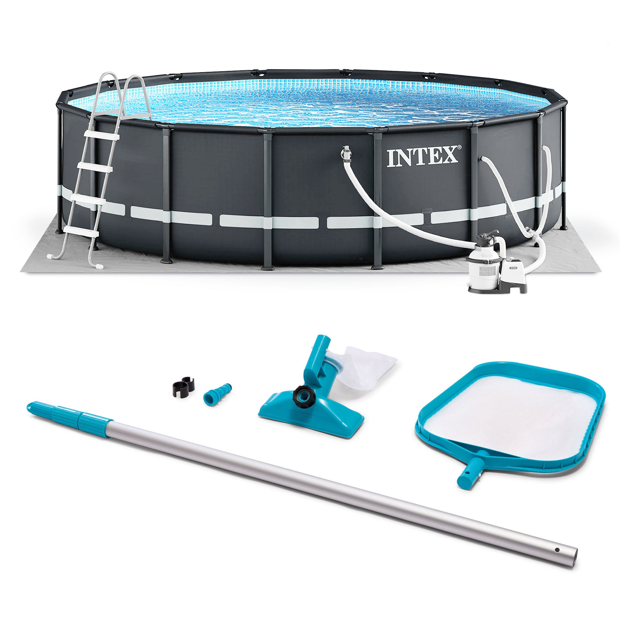 Intex 14' x 52" Ultra XTR Frame Above Ground Pool Set and Maintenance Pool Kit