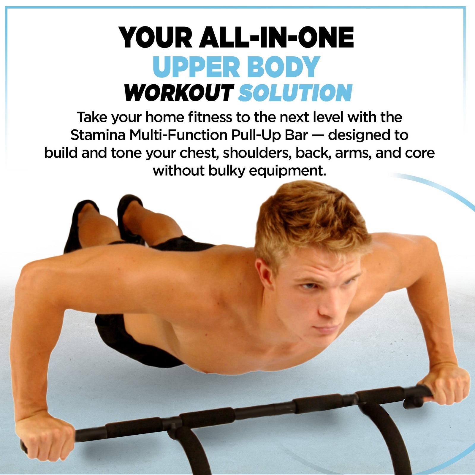 Stamina Products Multi-Function Pull-Up Bar for At-Home Upper-Body Workouts - VMInnovations