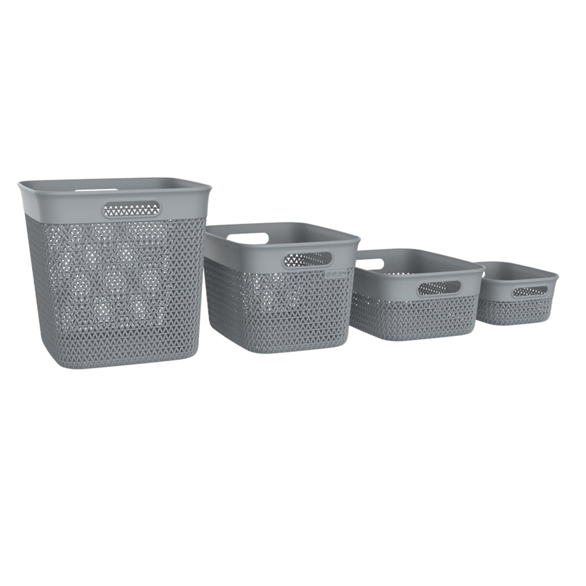 Life Story 16 Qt Decorative Storage Basket, Large Plastic Home Organizer, Black - VMInnovations