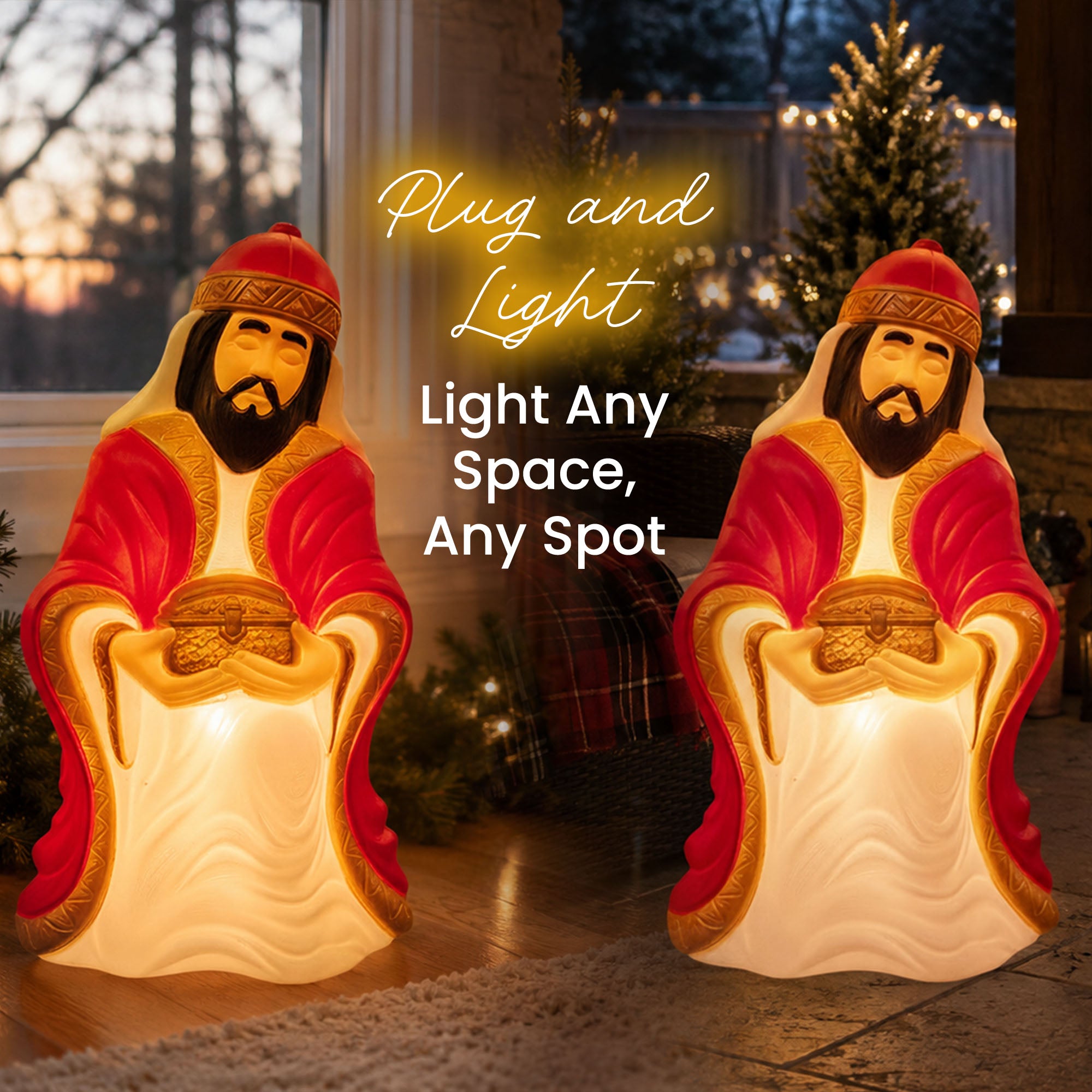 Union Products 74120 27.5" LED Wiseman #1 Blow Mold Lighted Christmas Decoration - VMInnovations