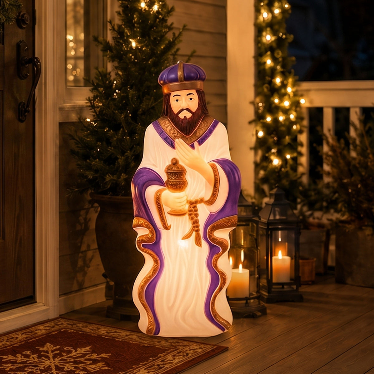 Union Products 74130 39" LED Wiseman #2 Blow Mold Lighted Christmas Decoration - VMInnovations