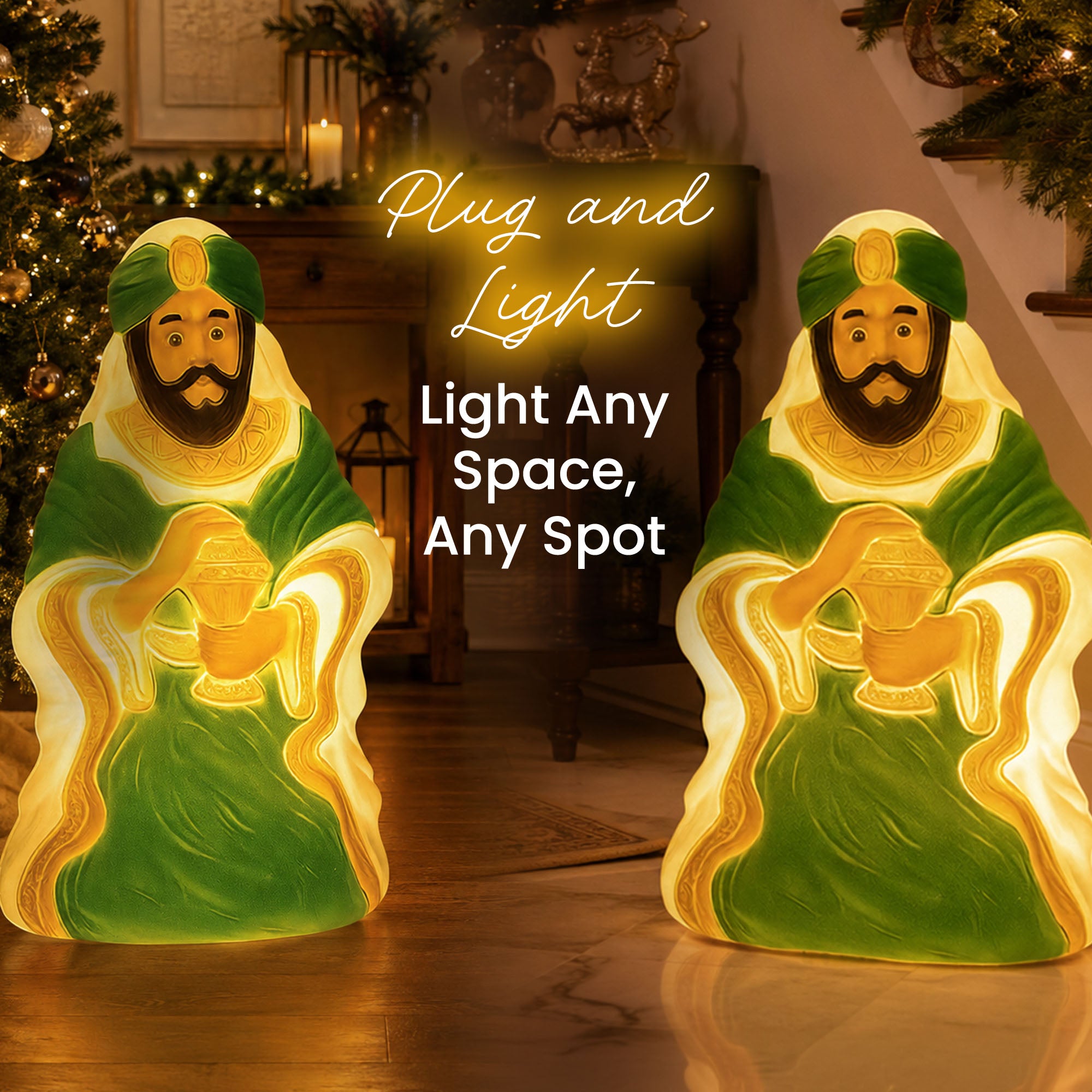 Union Products 74140 26" LED Wiseman #3 Blow Mold Lighted Christmas Decoration - VMInnovations