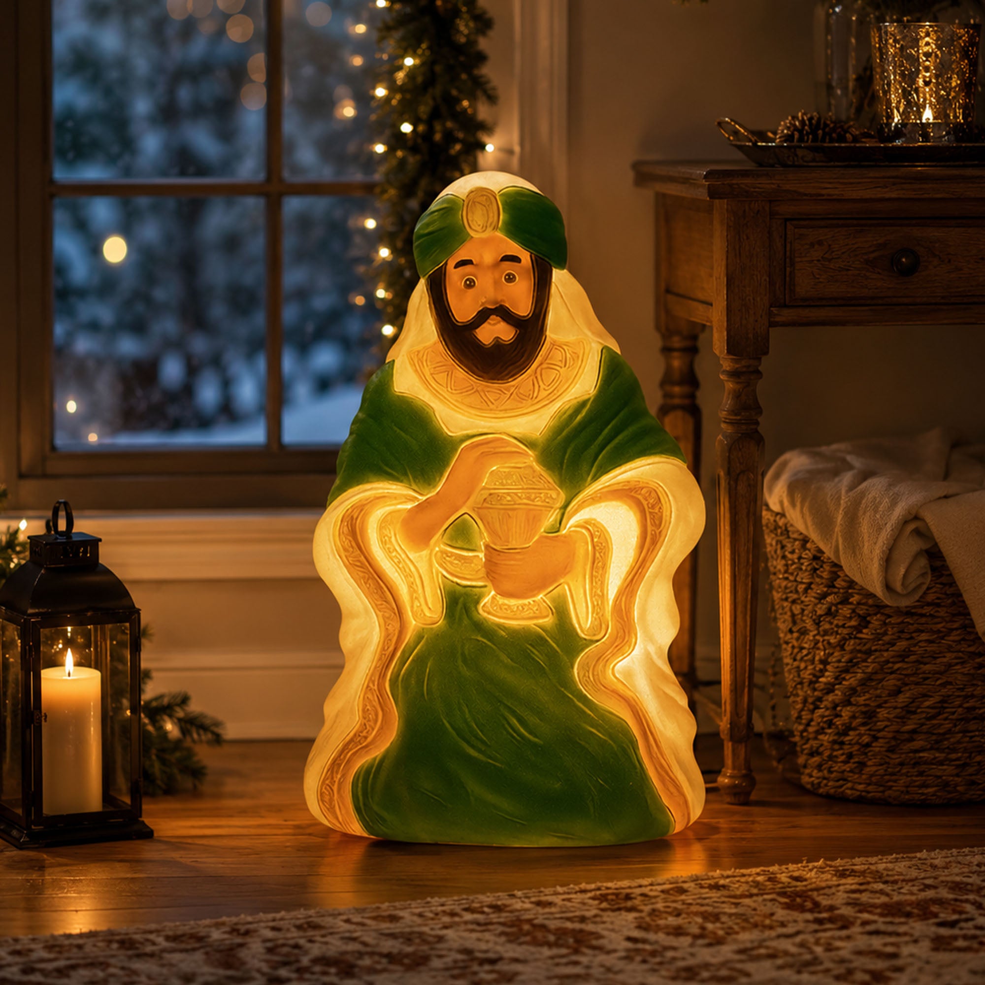 Union Products 74140 26" LED Wiseman #3 Blow Mold Lighted Christmas Decoration - VMInnovations