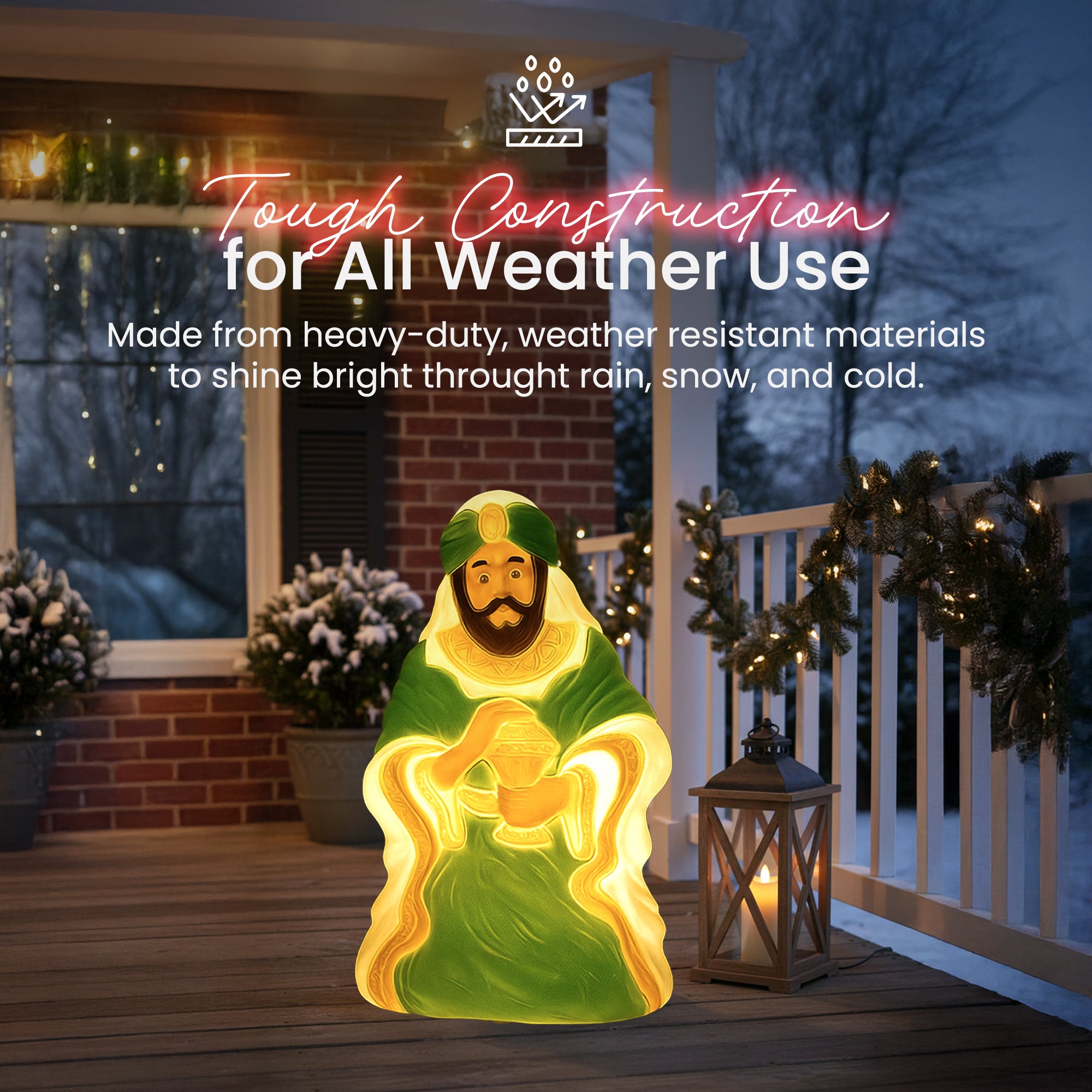 Union Products 74140 26" LED Wiseman #3 Blow Mold Lighted Christmas Decoration - VMInnovations