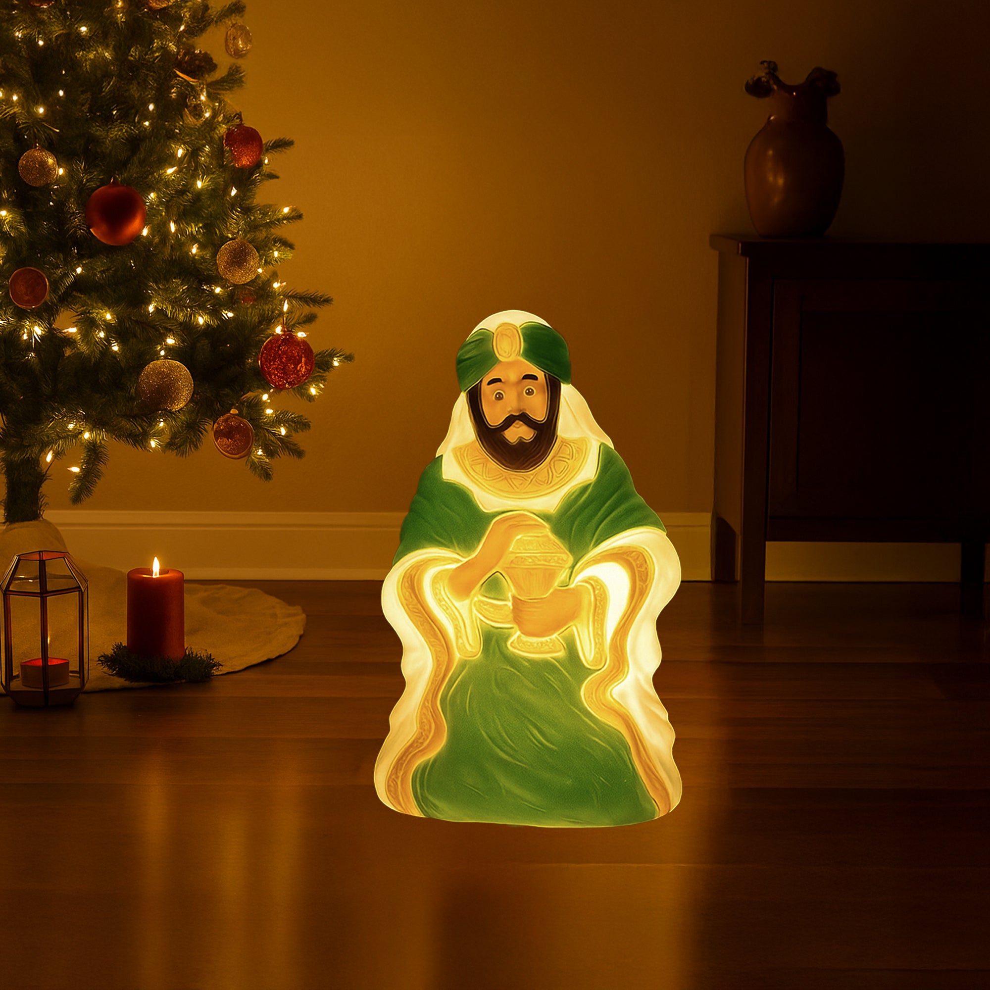 Union Products 74140 26" LED Wiseman #3 Blow Mold Lighted Christmas Decoration - VMInnovations
